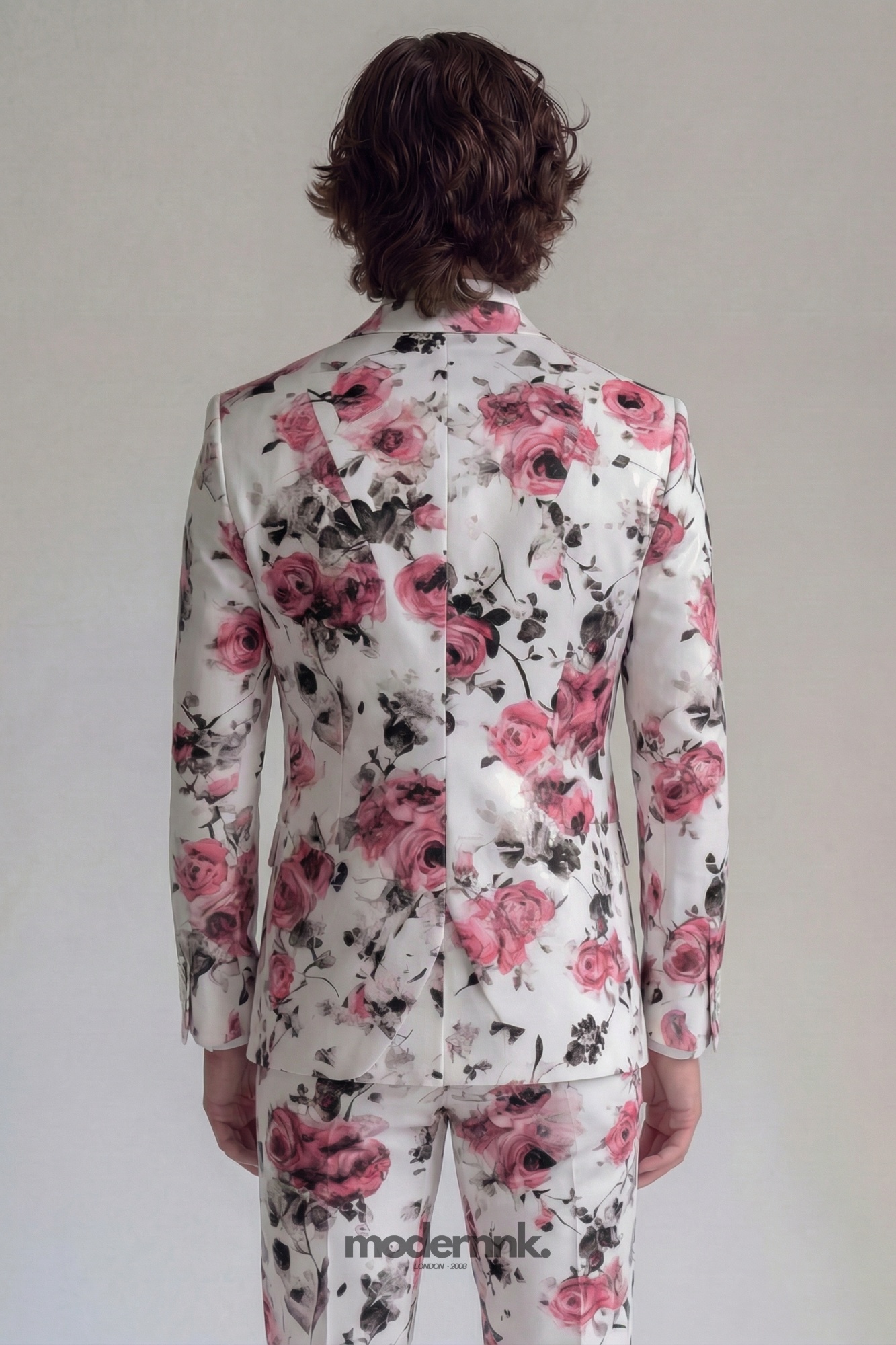 Vivid Floral Pink Rose Suit A0037