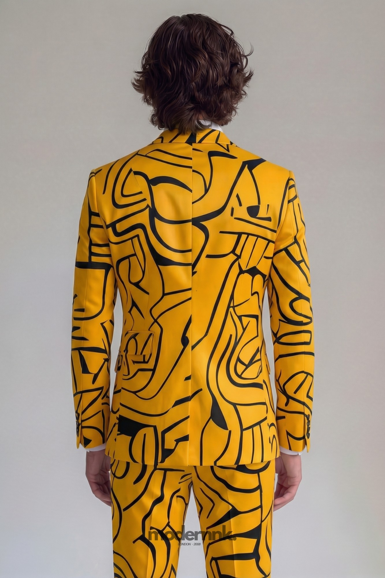 Vivid Abstract Print Suit A0050