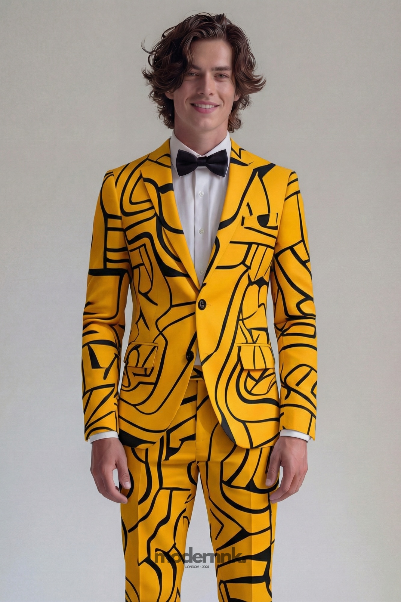 Vivid Abstract Print Suit A0050