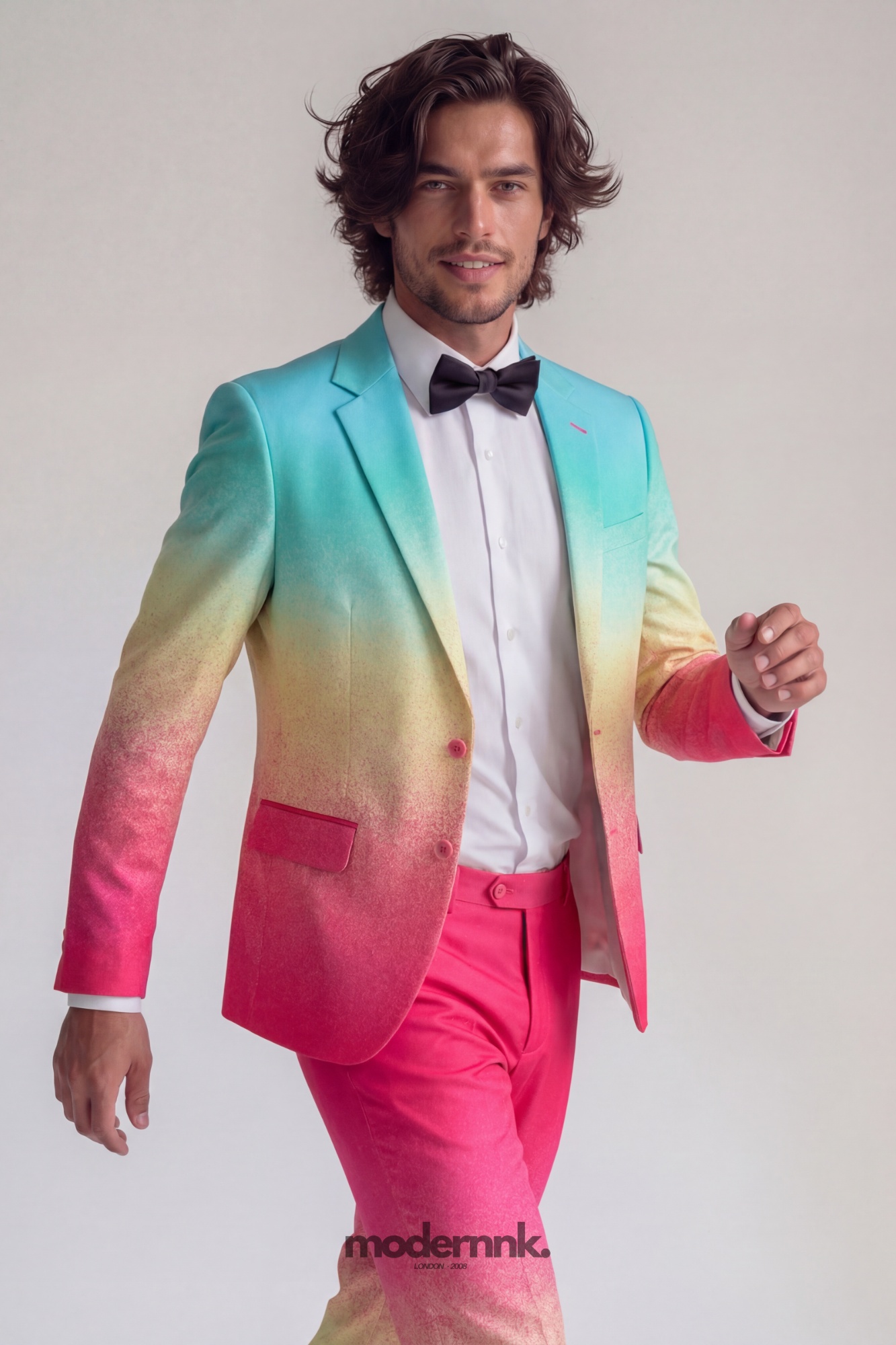 Vivid Ombre Rainbow Suit A0085