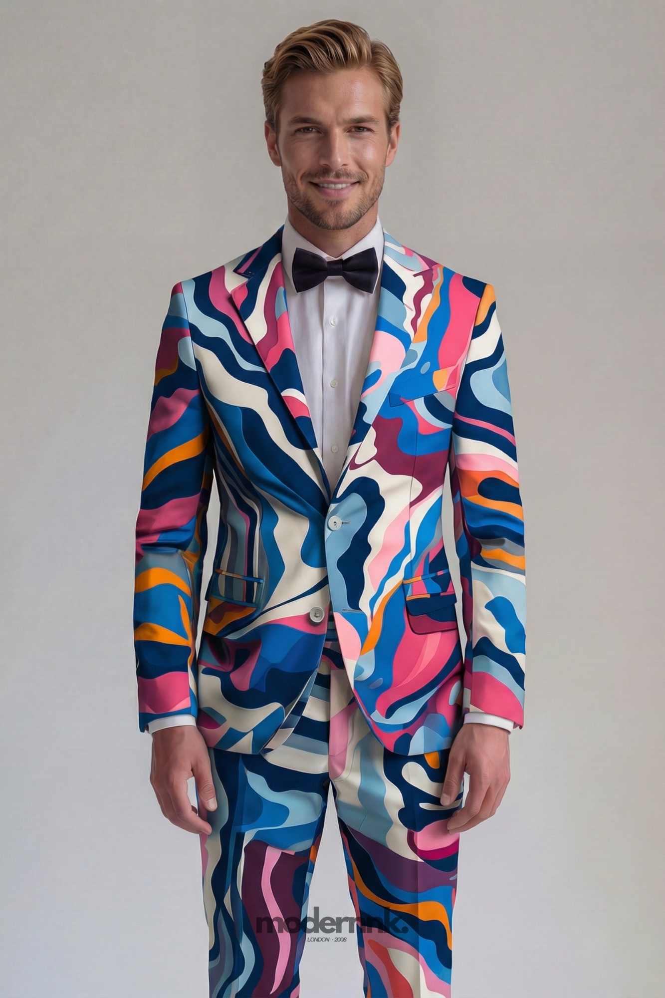 Psychedelic Fluid Multicolor Two-Piece Suit A0097