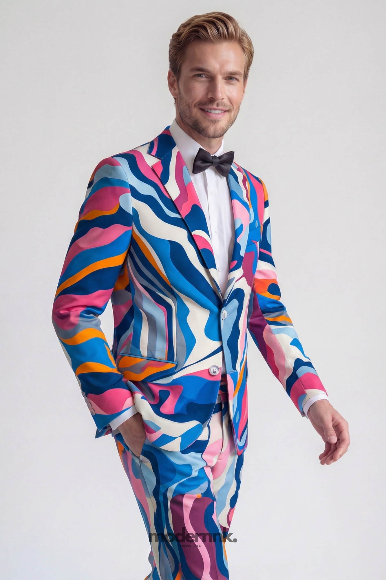 Psychedelic Fluid Multicolor Two-Piece Suit A0097