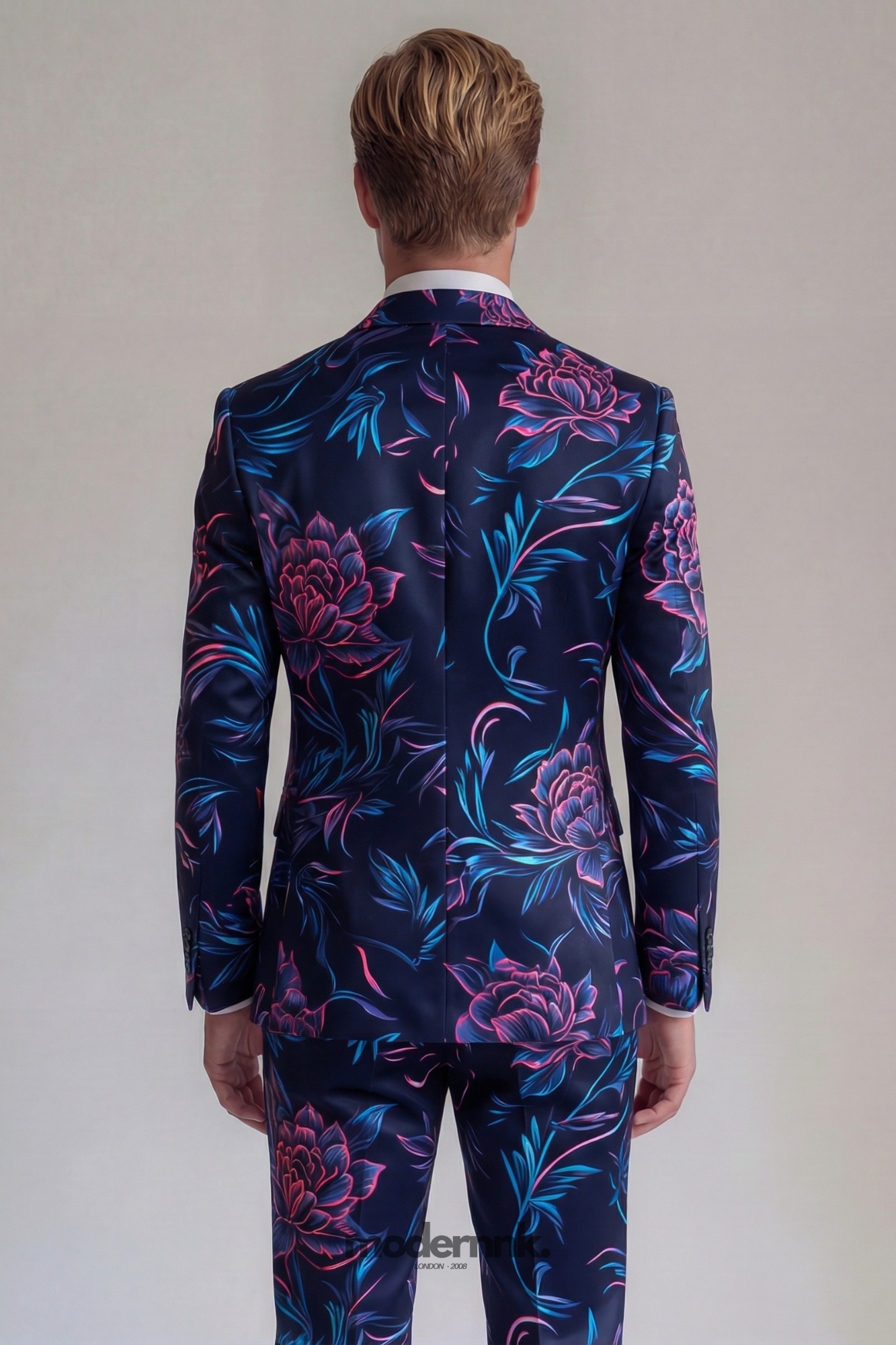 Vivid Neon Floral Suit A0101