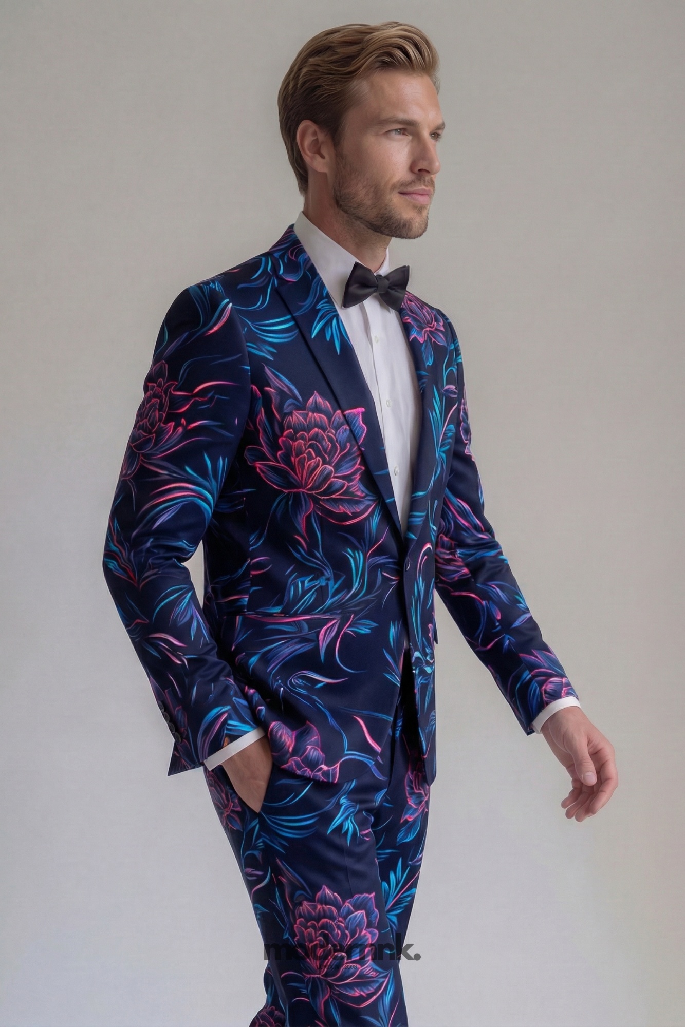 Vivid Neon Floral Suit A0101