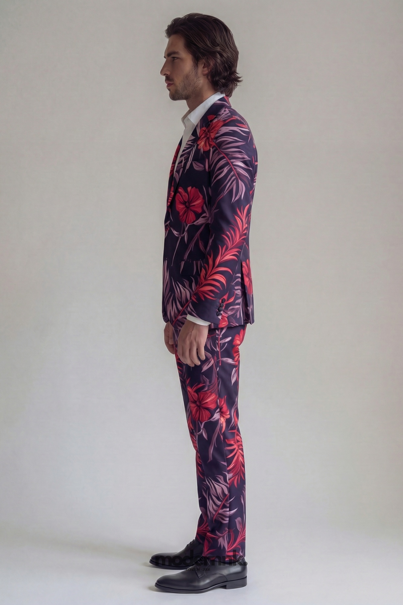 Vivid Tropical Floral Suit A0123