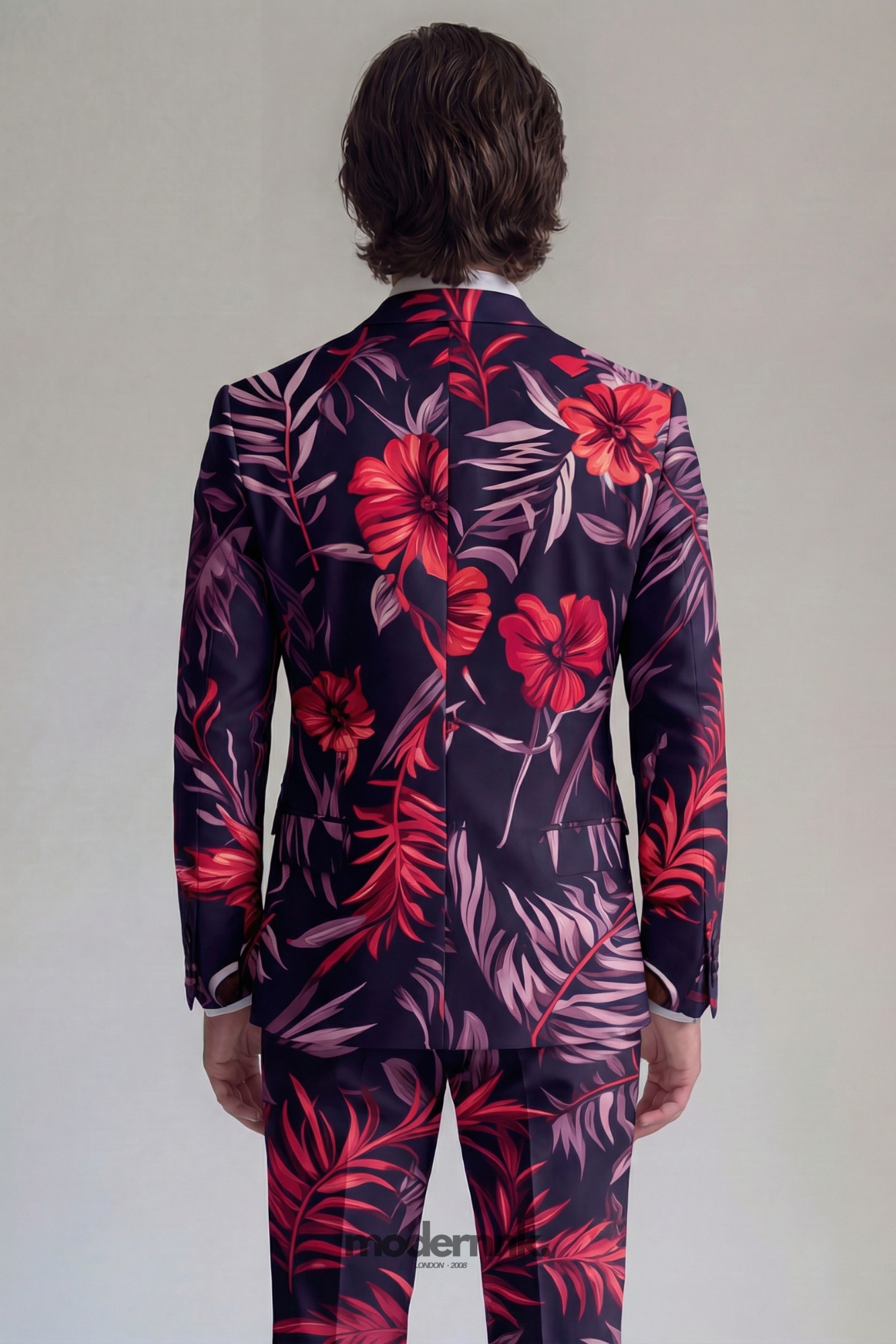 Vivid Tropical Floral Suit A0123