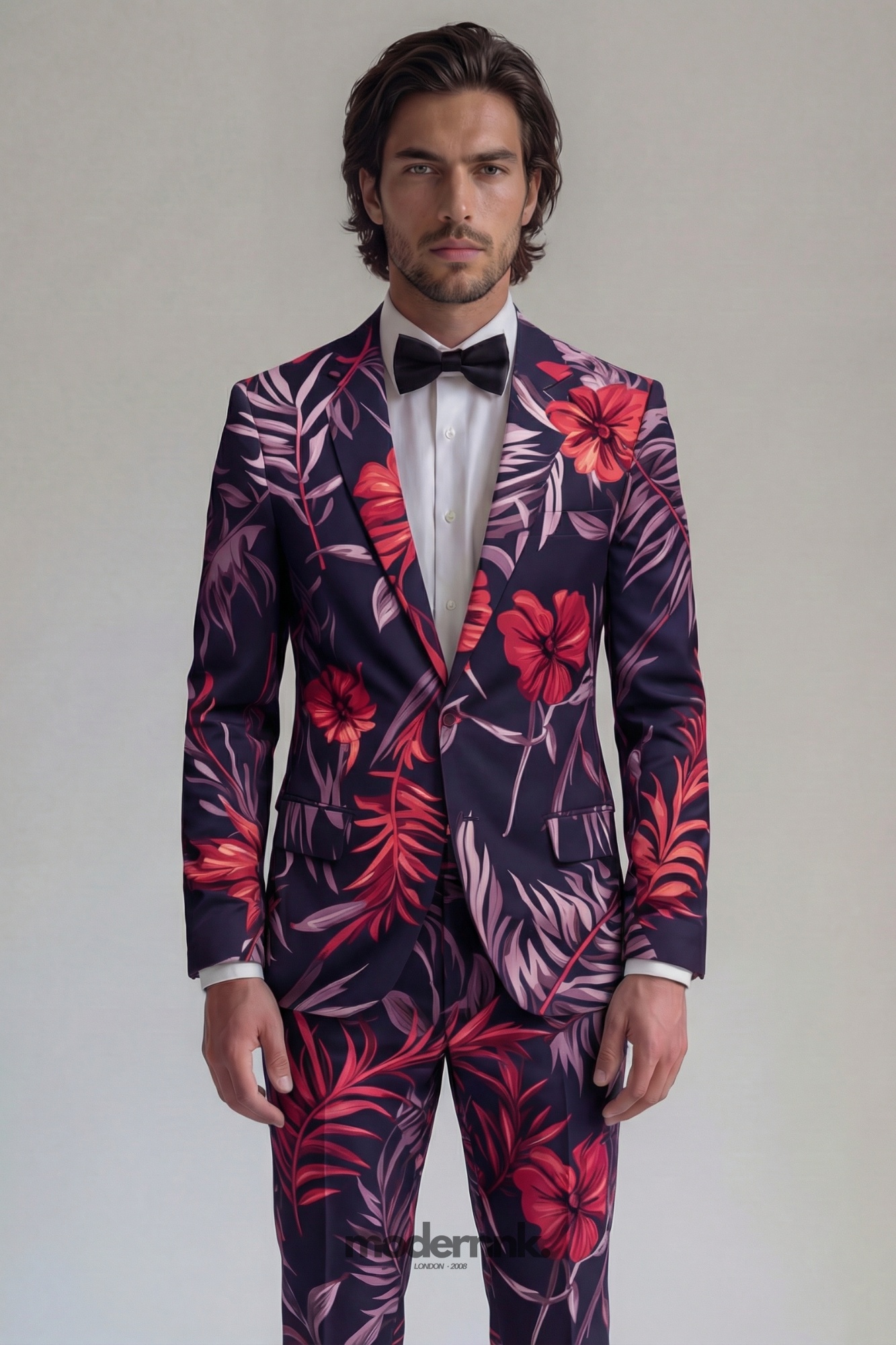 Vivid Tropical Floral Suit A0123
