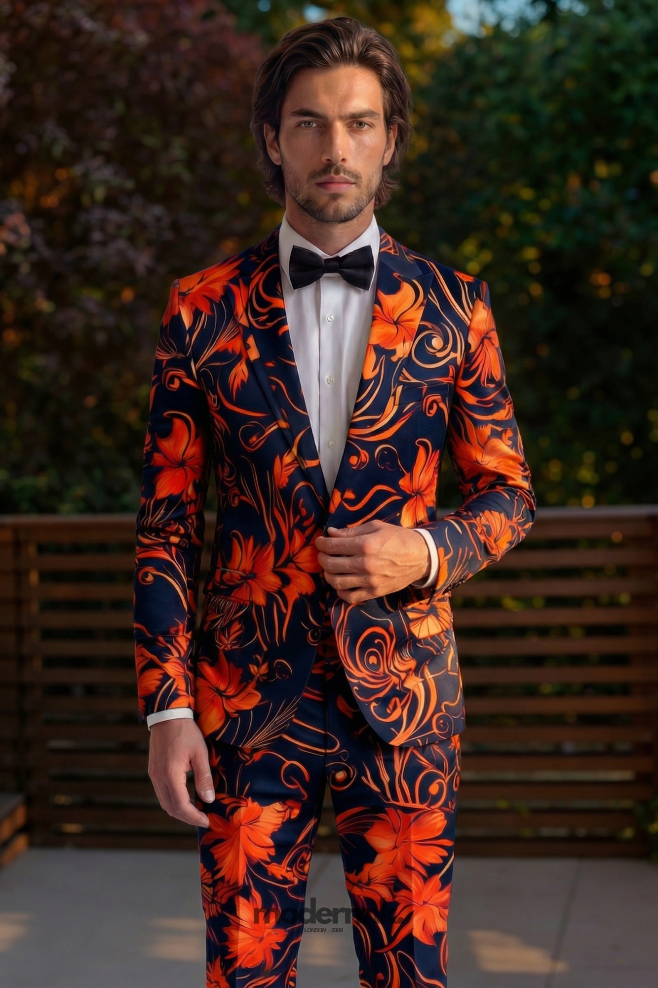 Vibrant Botanical Floral Suit A0125