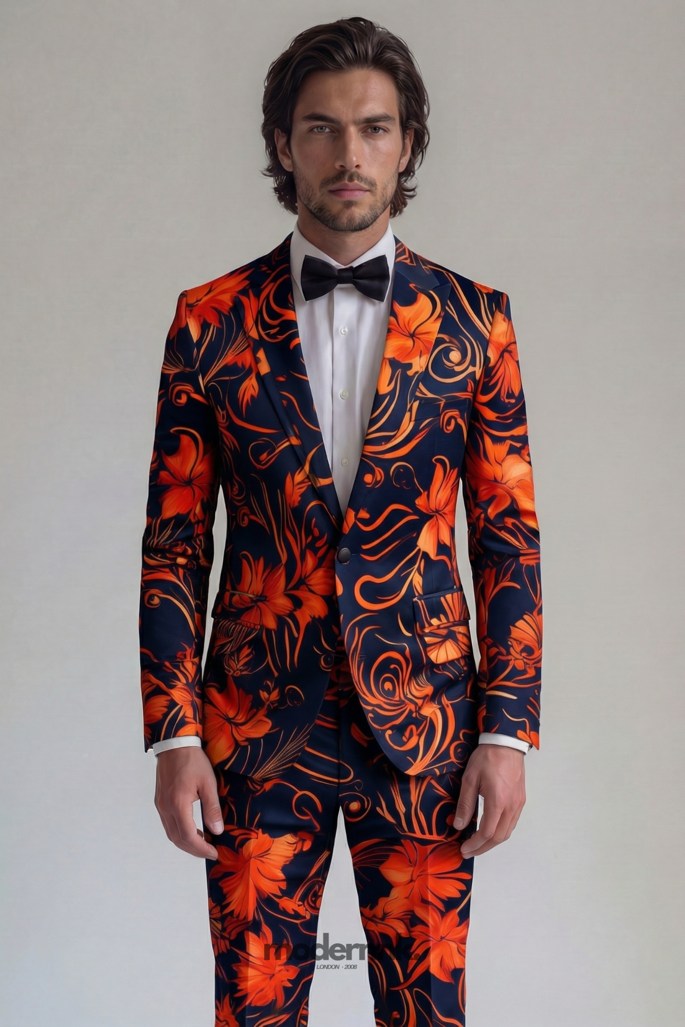 Vibrant Botanical Floral Suit A0125