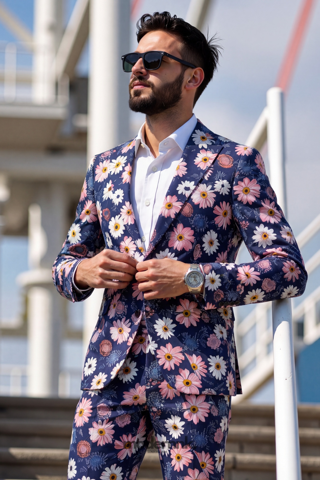 Vibrant Daisy Floral Suit A0147