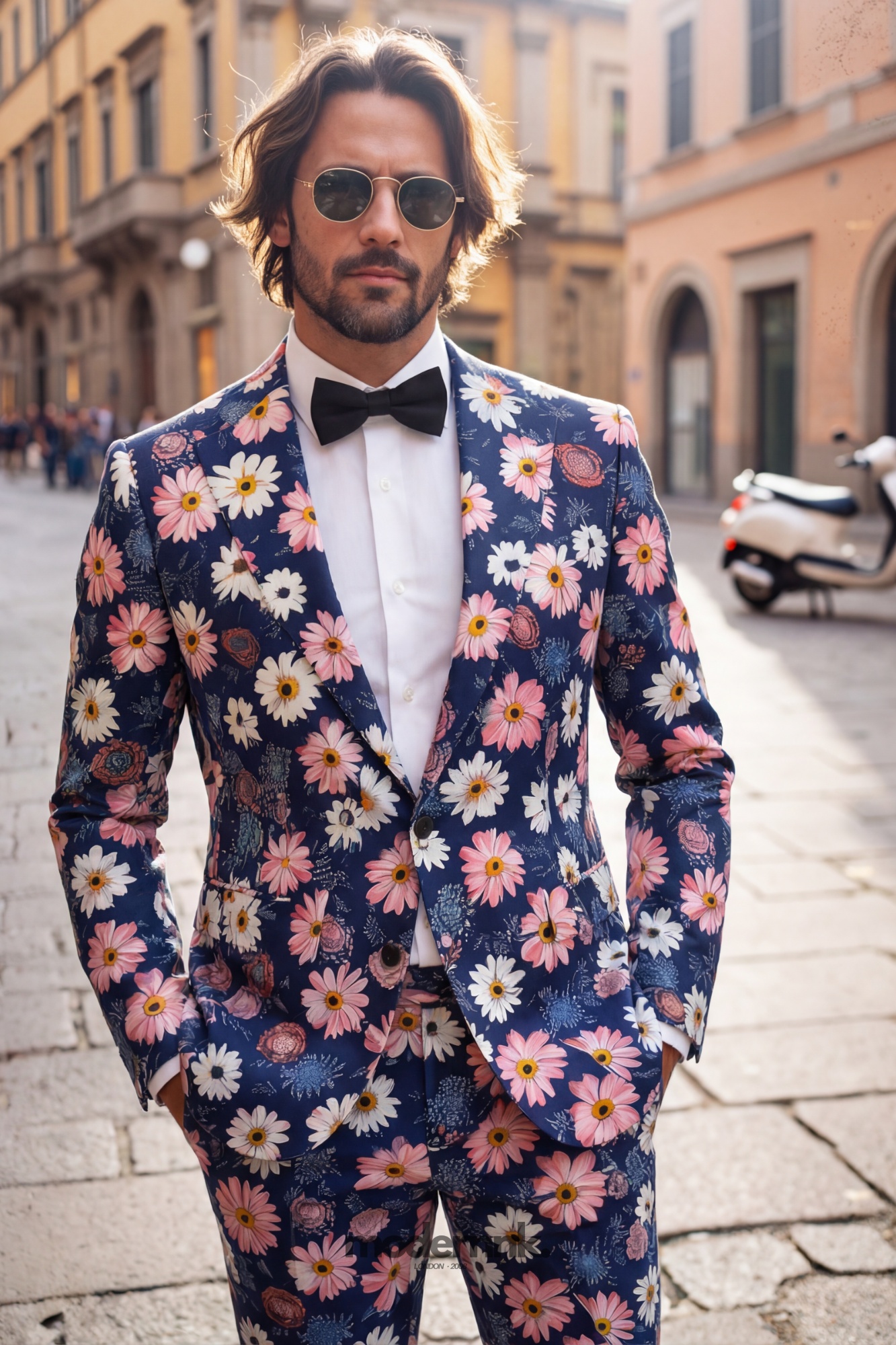 Vibrant Daisy Floral Suit A0147