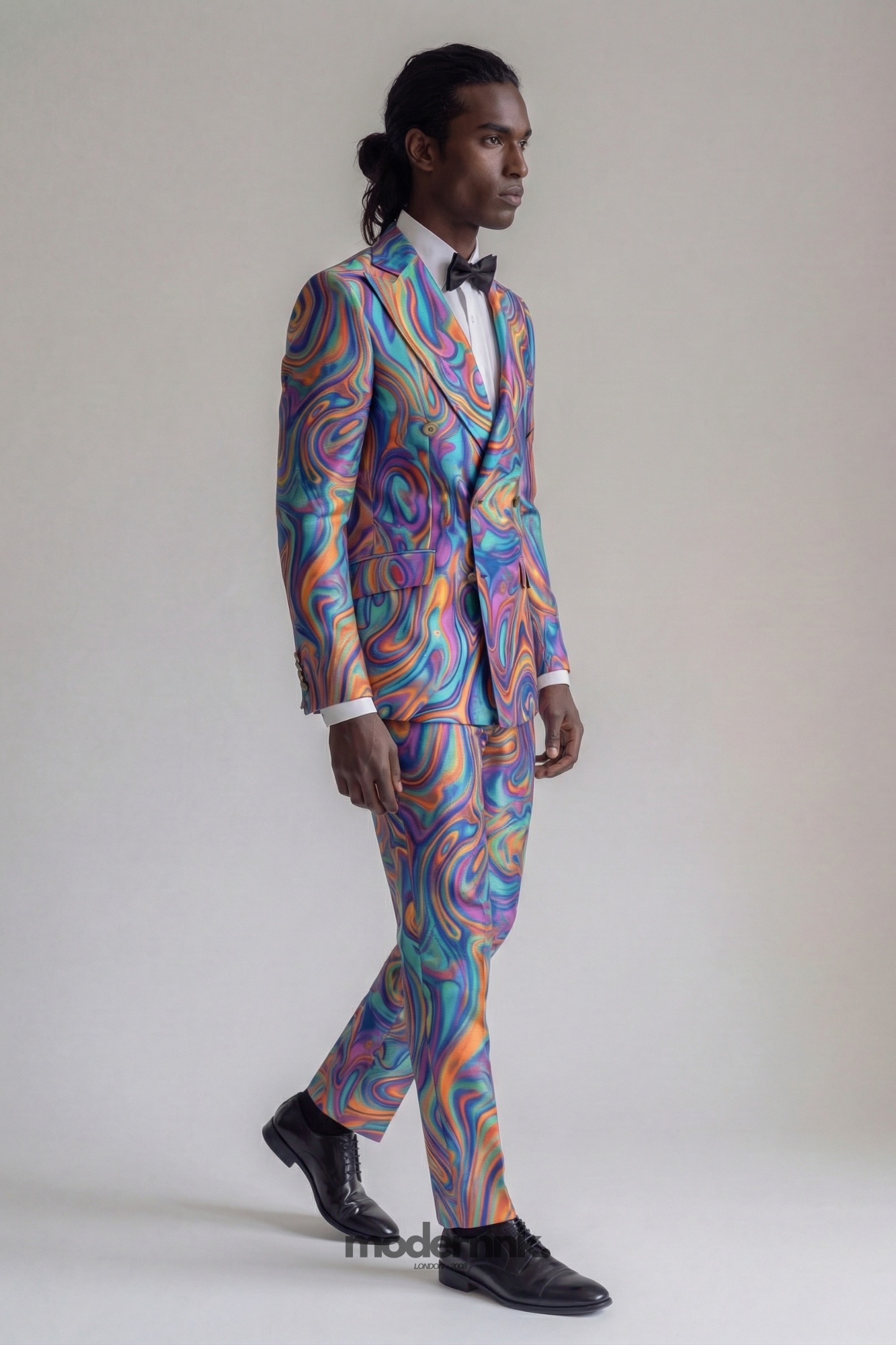 Vibrant Psychedelic Swirl Suit A0149