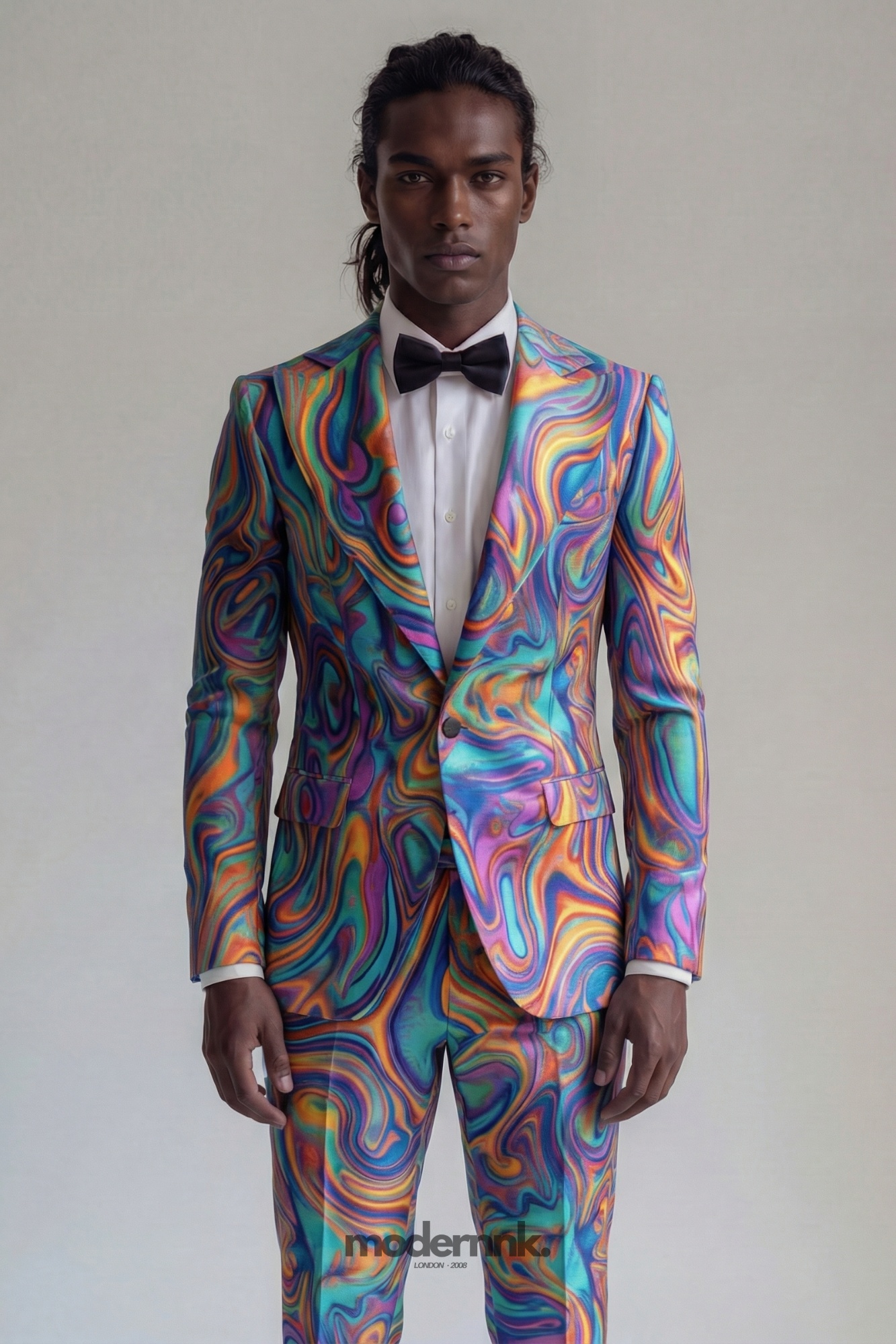 Vibrant Psychedelic Swirl Suit A0149