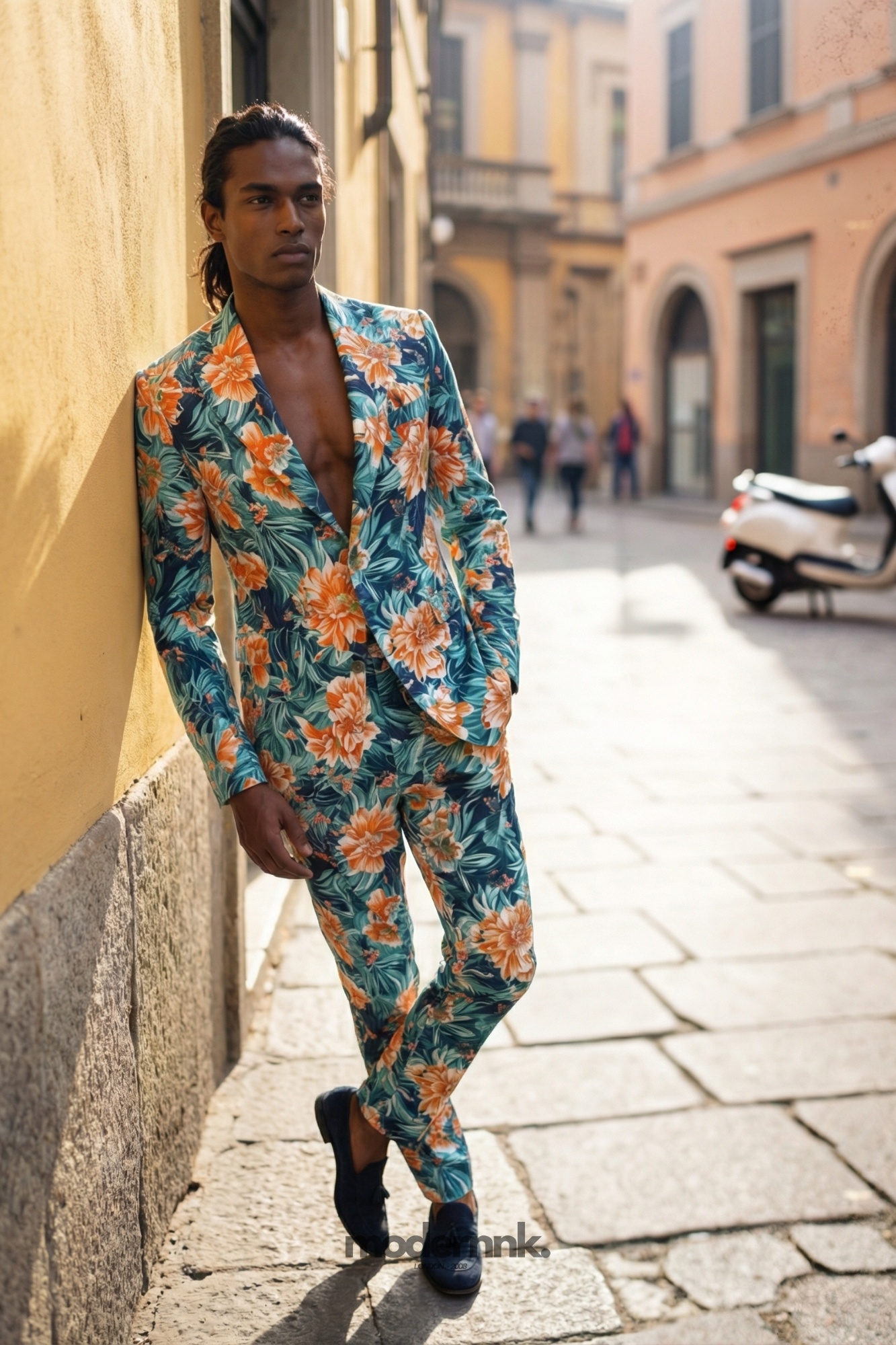 Vivid Tropical Floral Suit A0150