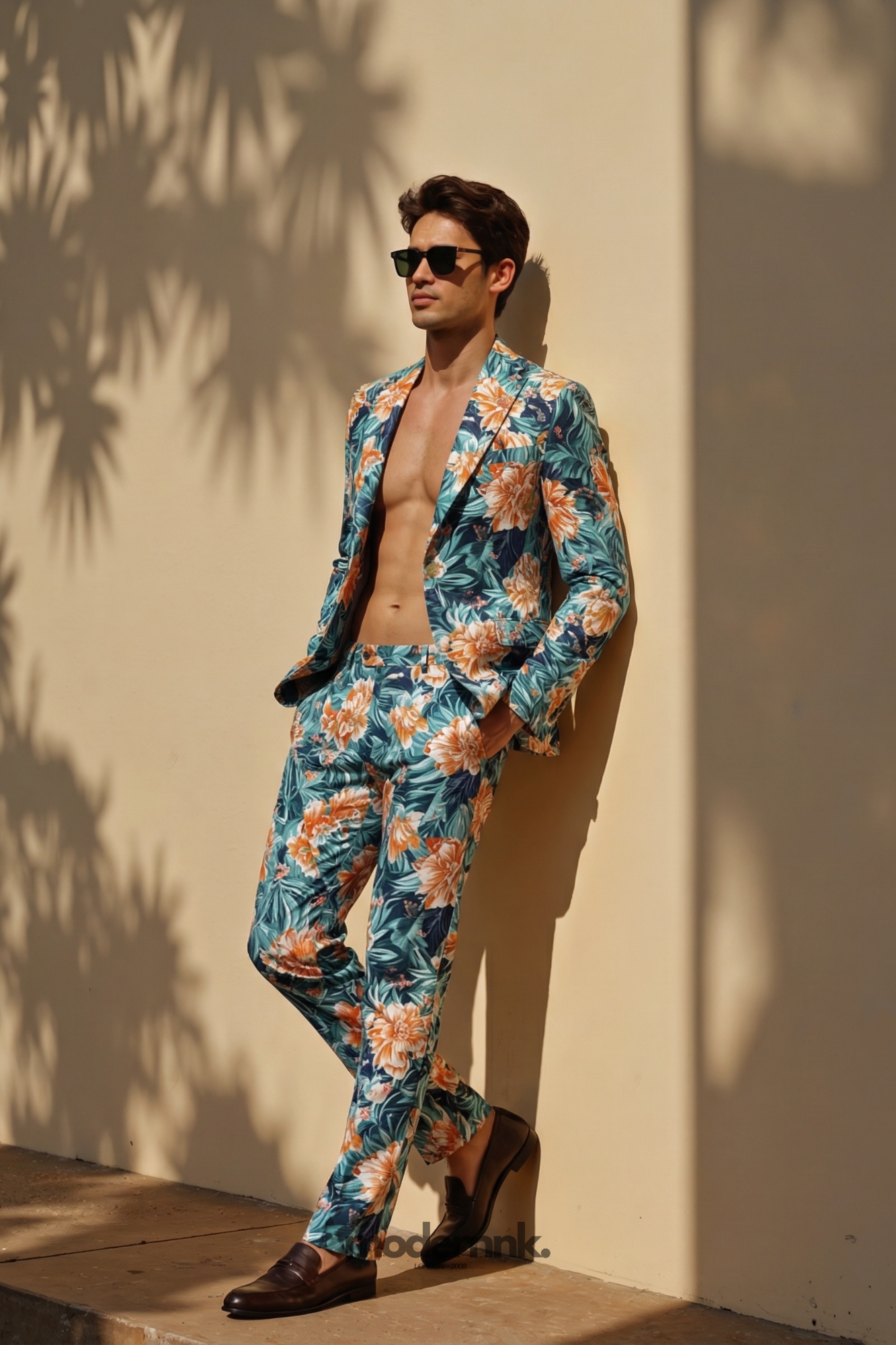 Vivid Tropical Floral Suit A0150