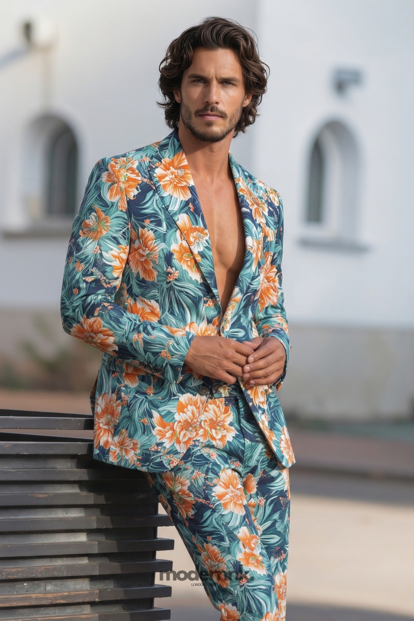 Vivid Tropical Floral Suit A0150