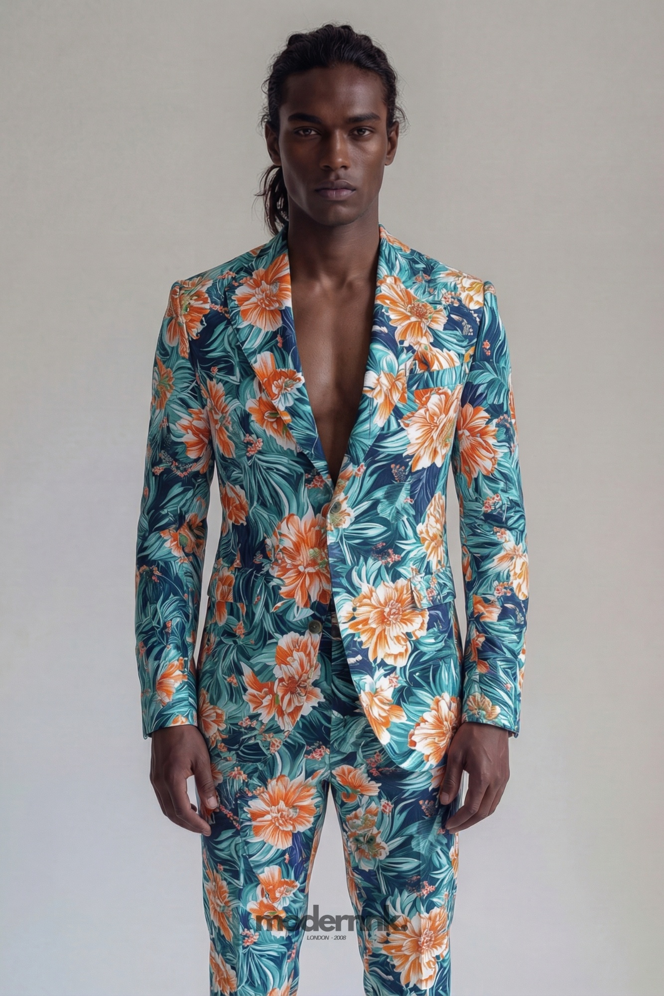 Vivid Tropical Floral Suit A0150