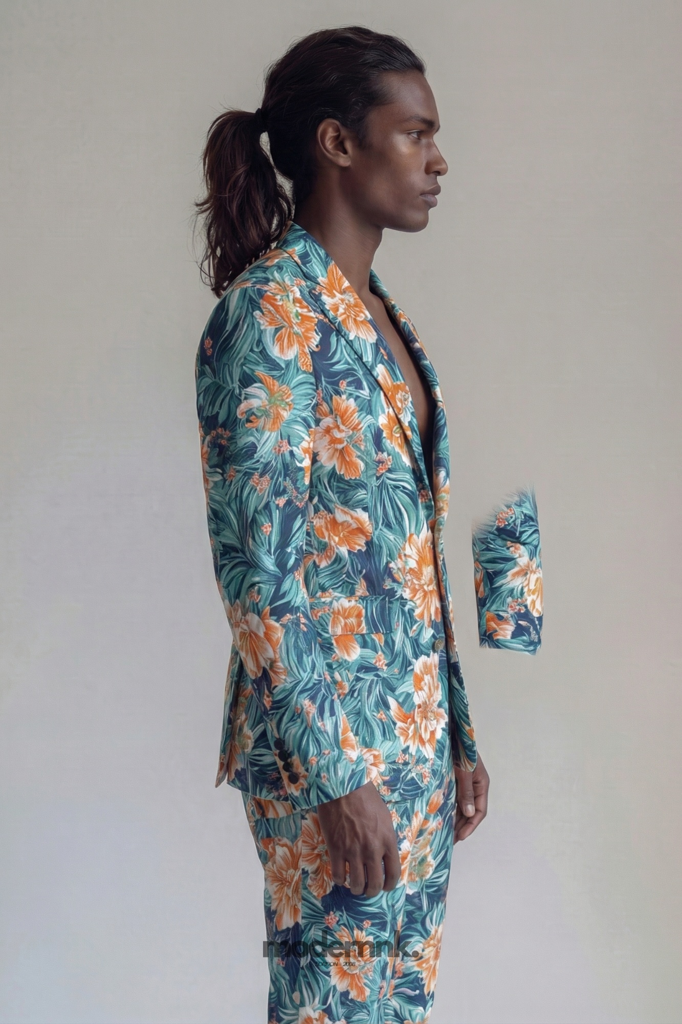 Vivid Tropical Floral Suit A0150