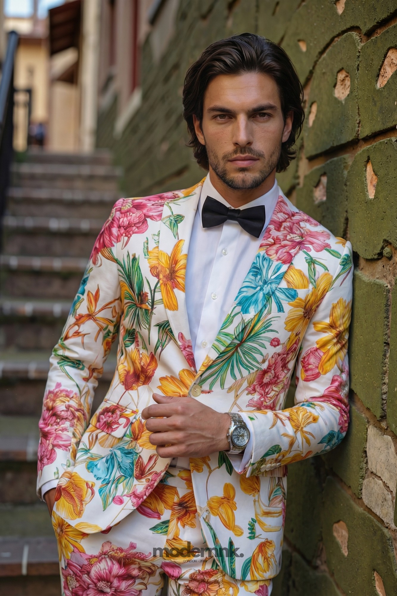 Vibrant Multicolor Floral Suit A0159