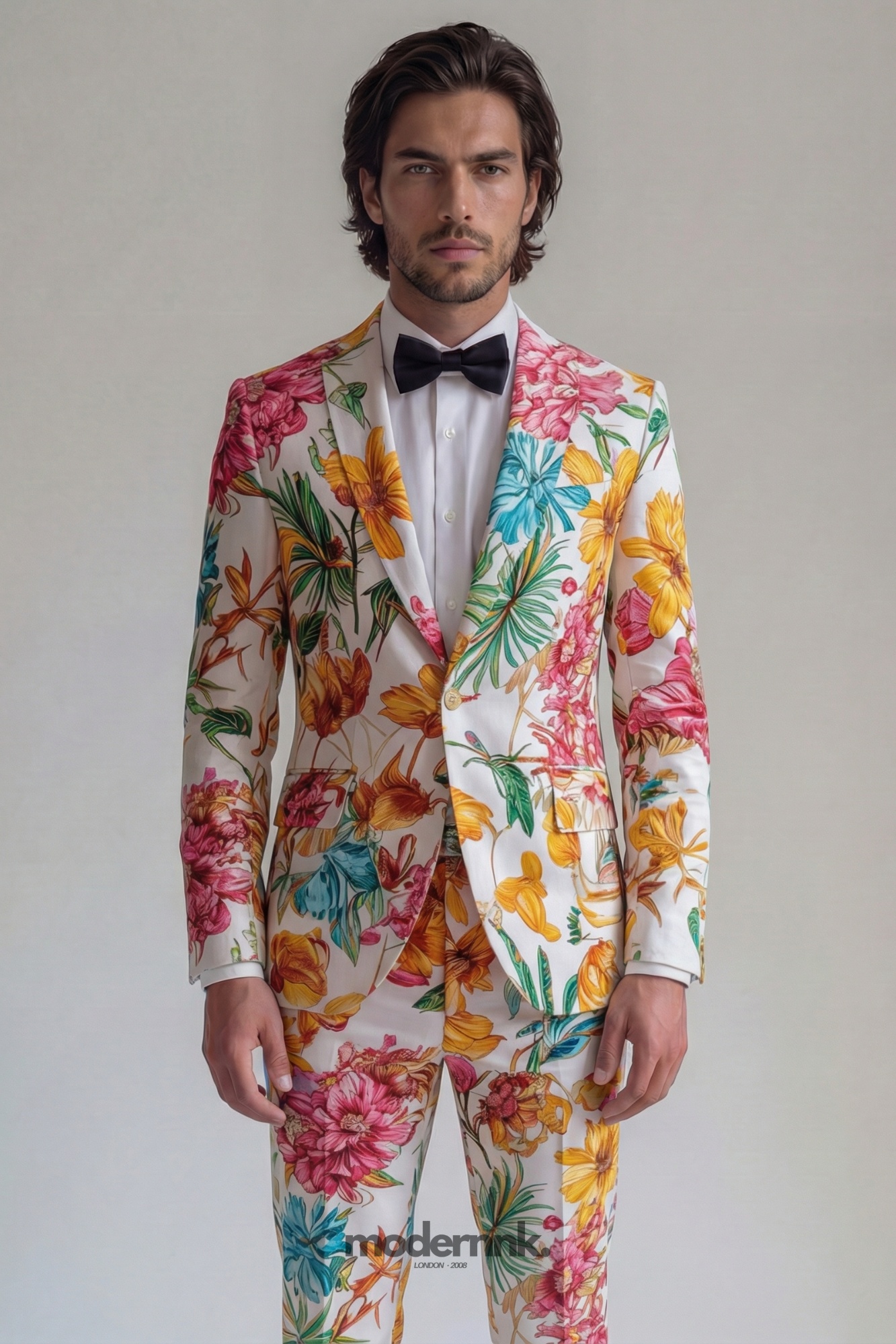 Vibrant Multicolor Floral Suit A0159