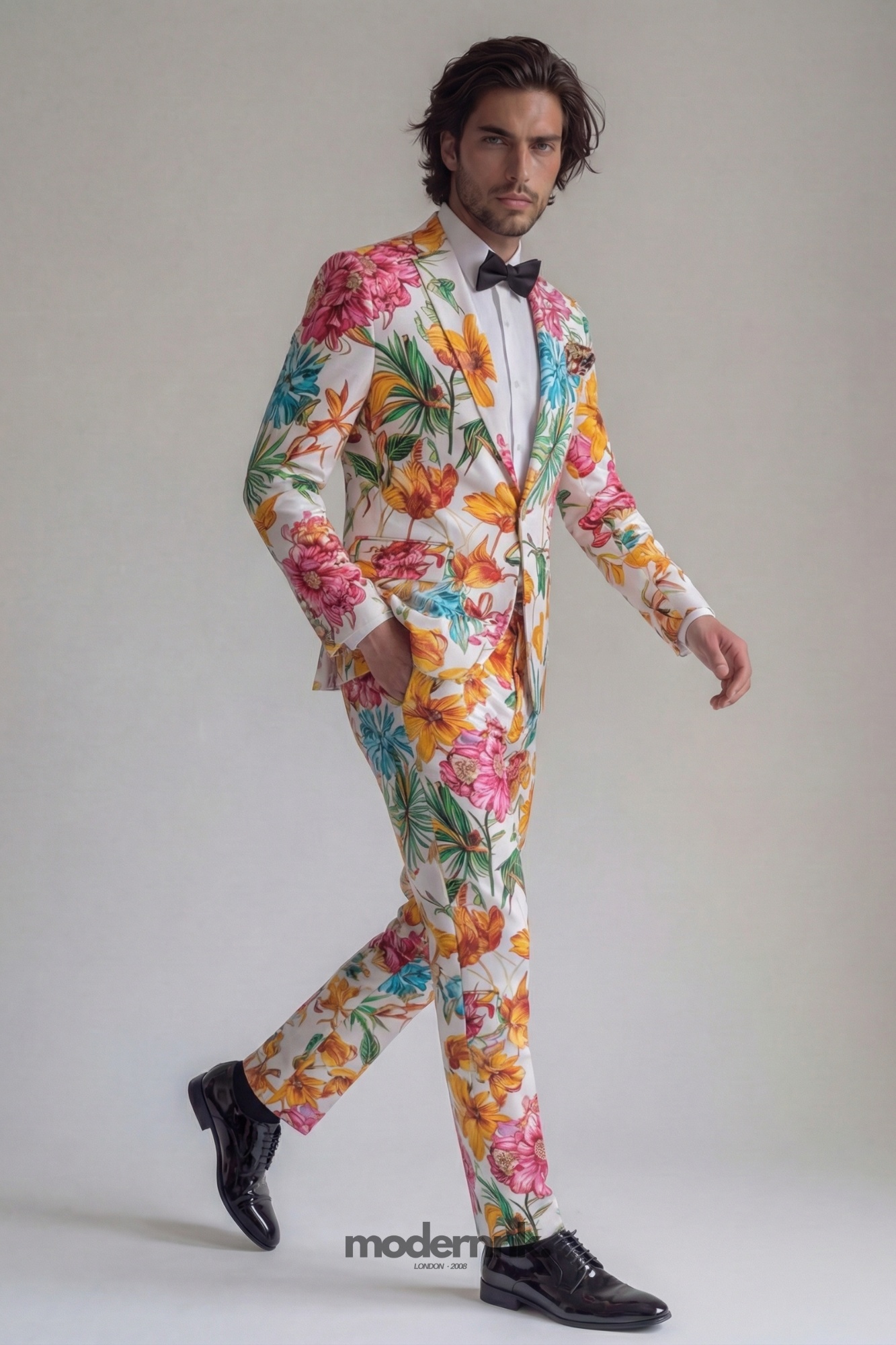 Vibrant Multicolor Floral Suit A0159