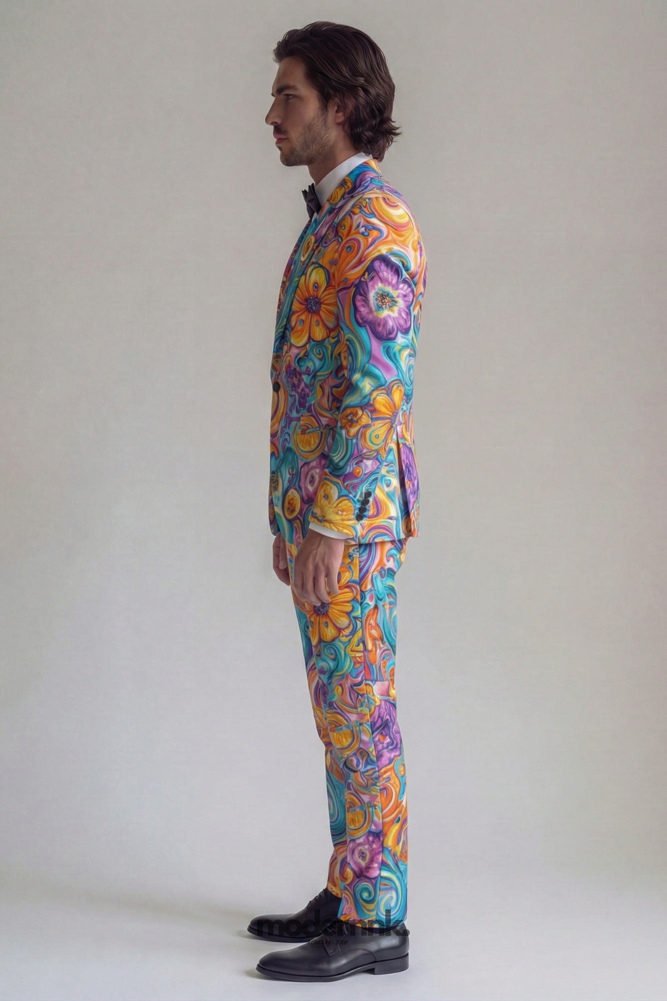Vibrant Artistic Psychedelic Floral Suit A0160