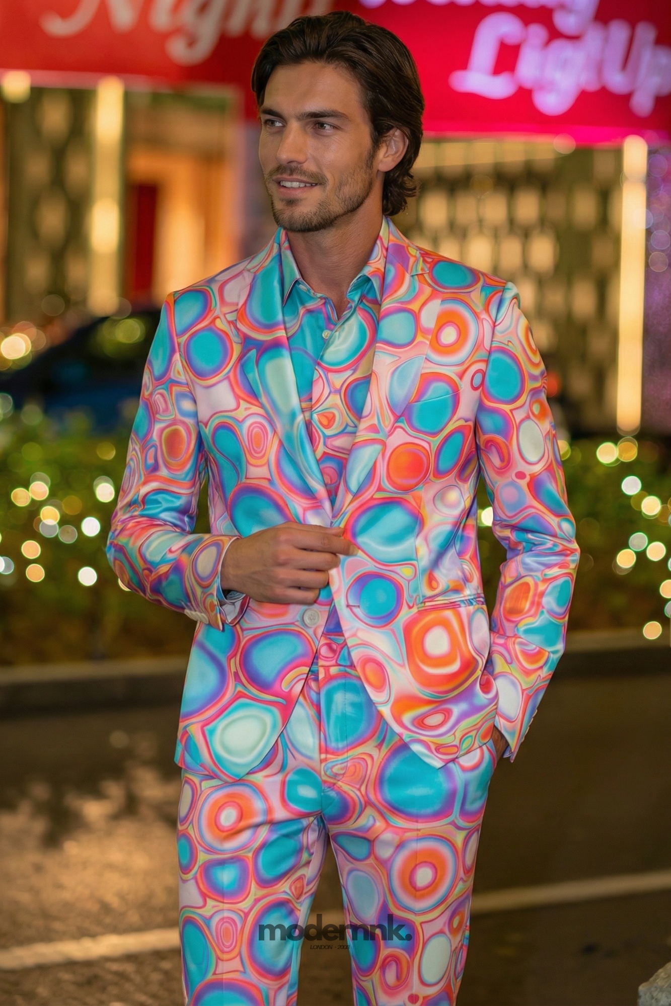 Vibrant Swirl Psychedelic Suit A0161