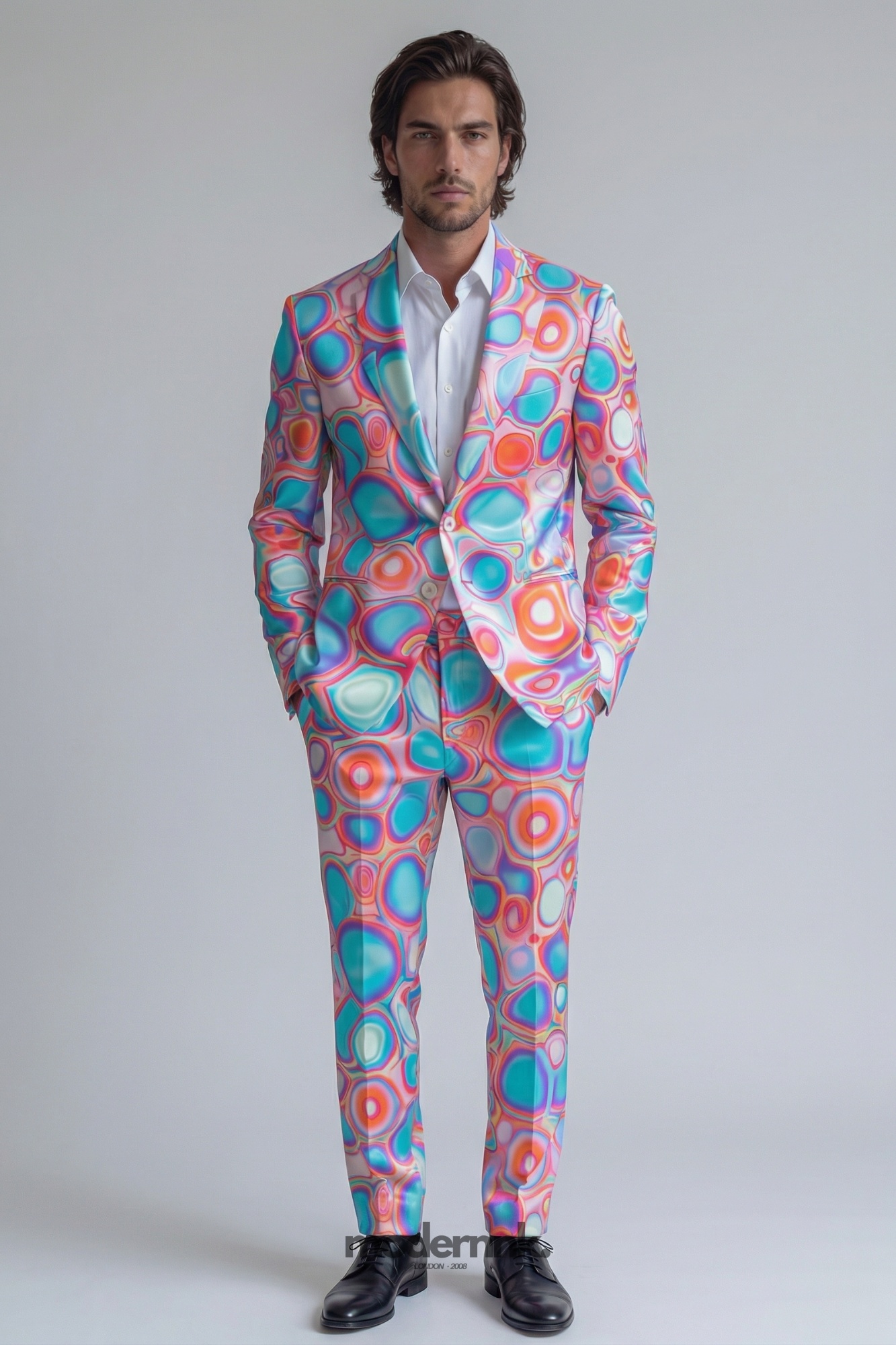 Vibrant Swirl Psychedelic Suit A0161