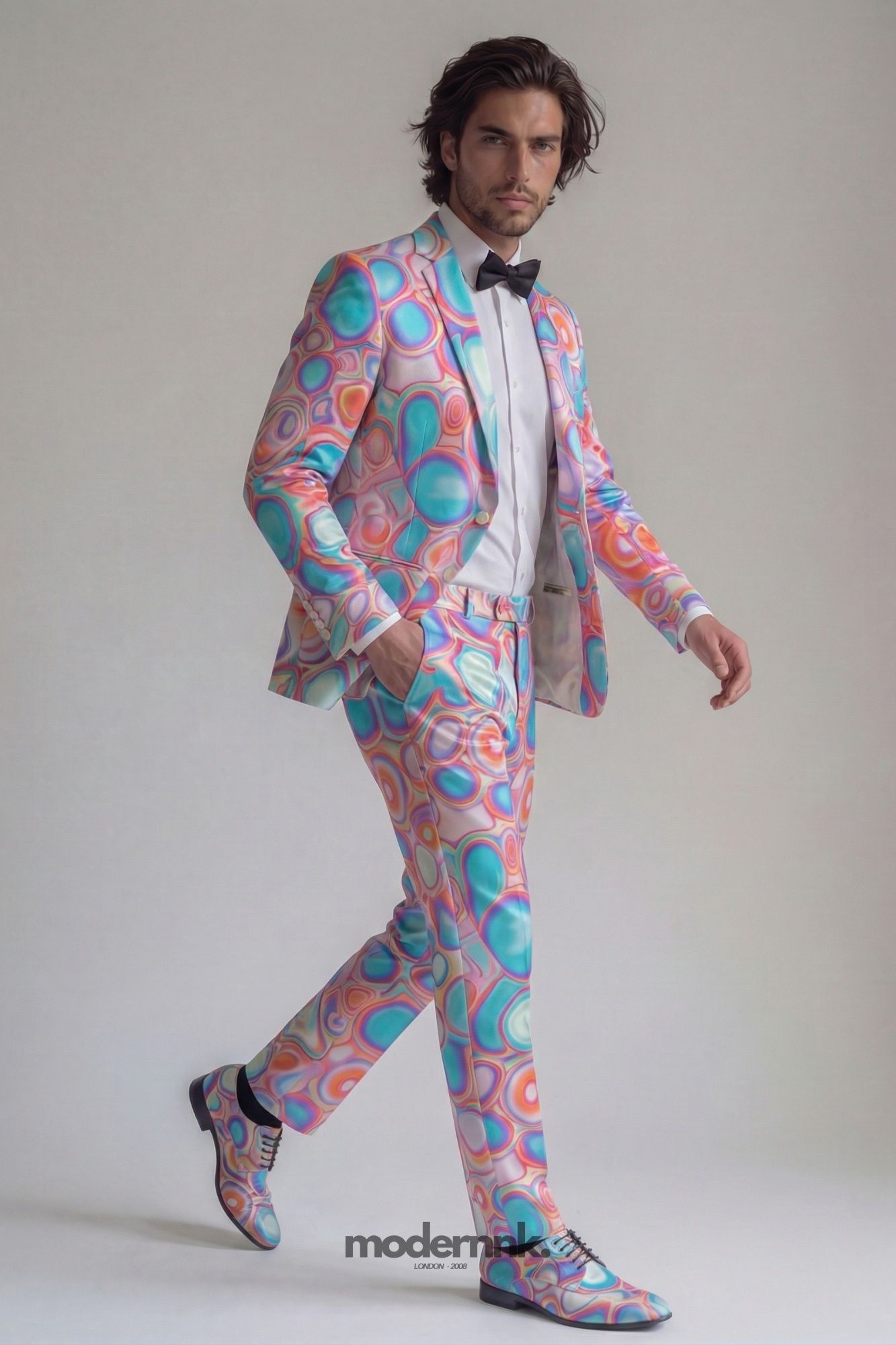 Vibrant Swirl Psychedelic Suit A0161