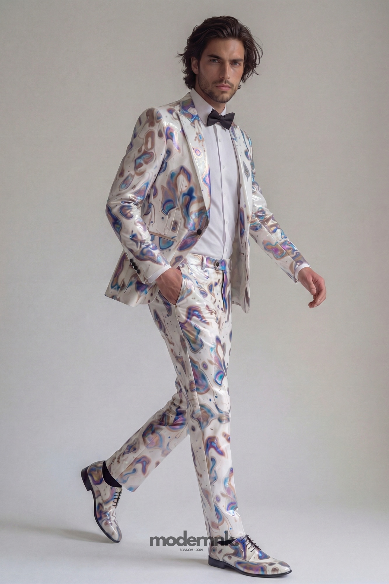 Psychedelic Marbled Pattern Suit A0162