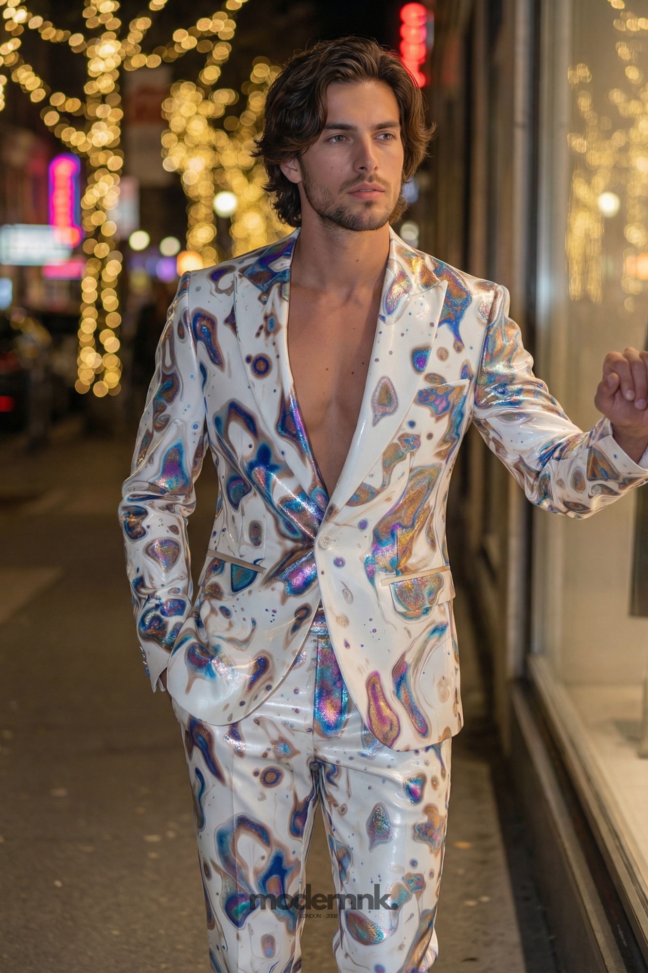 Psychedelic Marbled Pattern Suit A0162