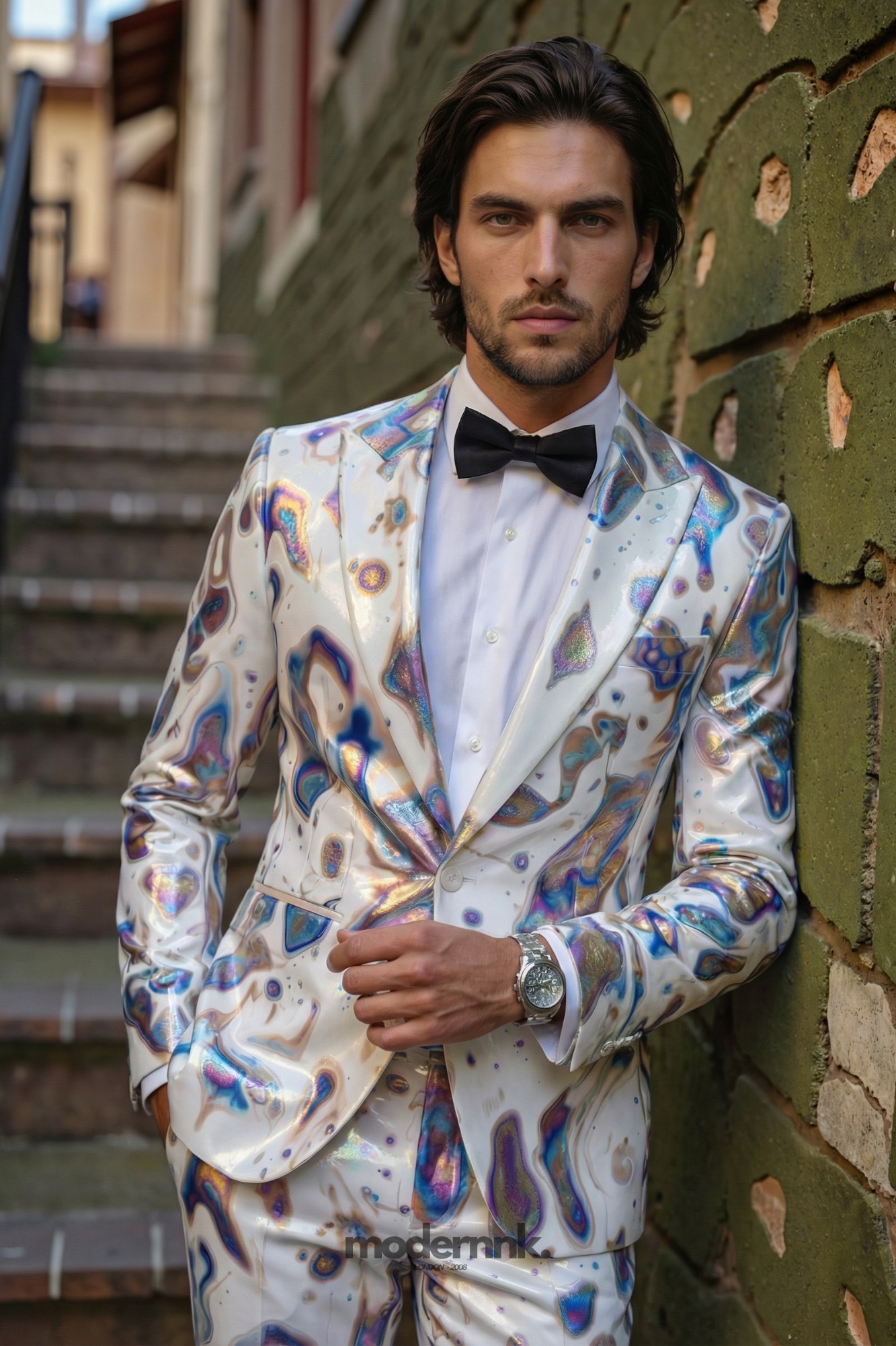 Psychedelic Marbled Pattern Suit A0162