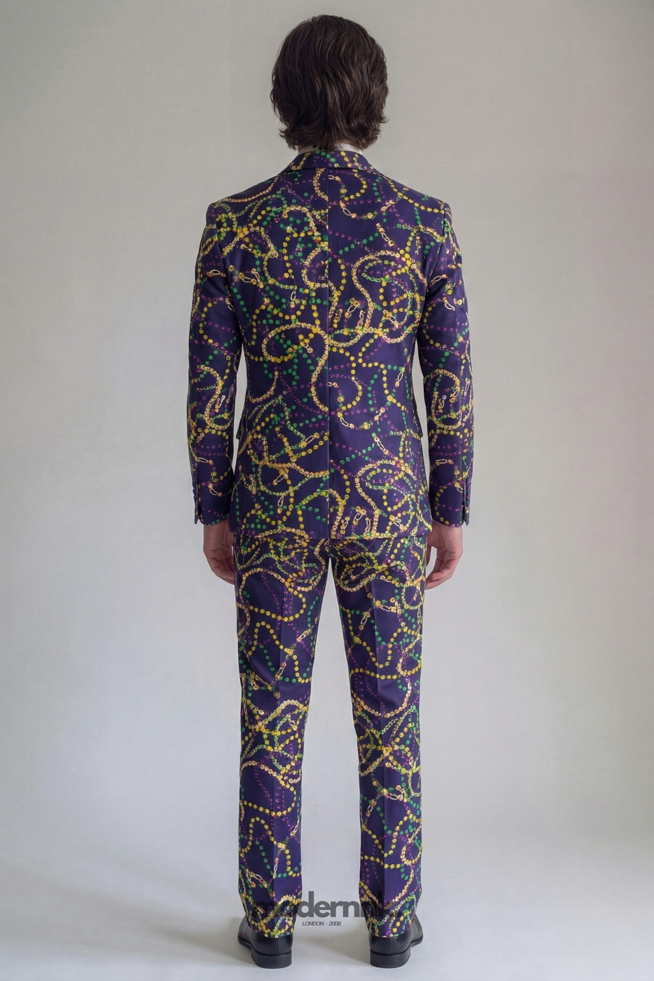 Mardi Gras Beaded Pattern Suit A0287