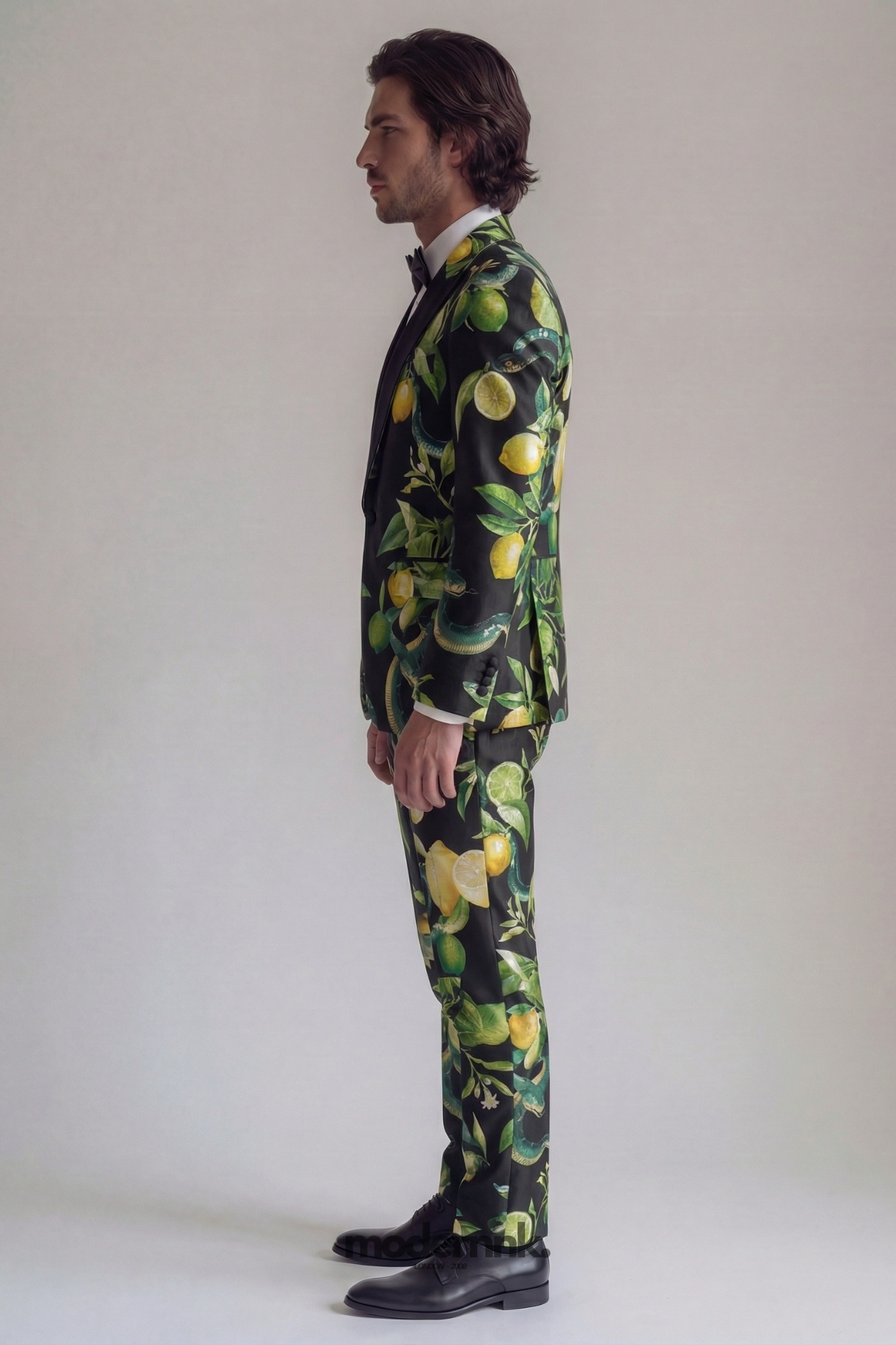 Mediterranean Gala Lemon Print Suit A0288