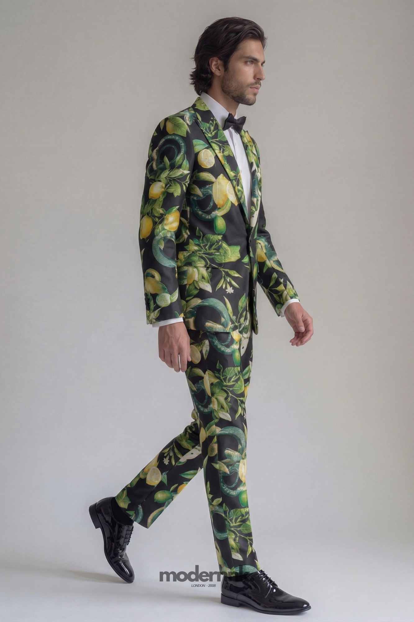 Mediterranean Gala Lemon Print Suit A0288