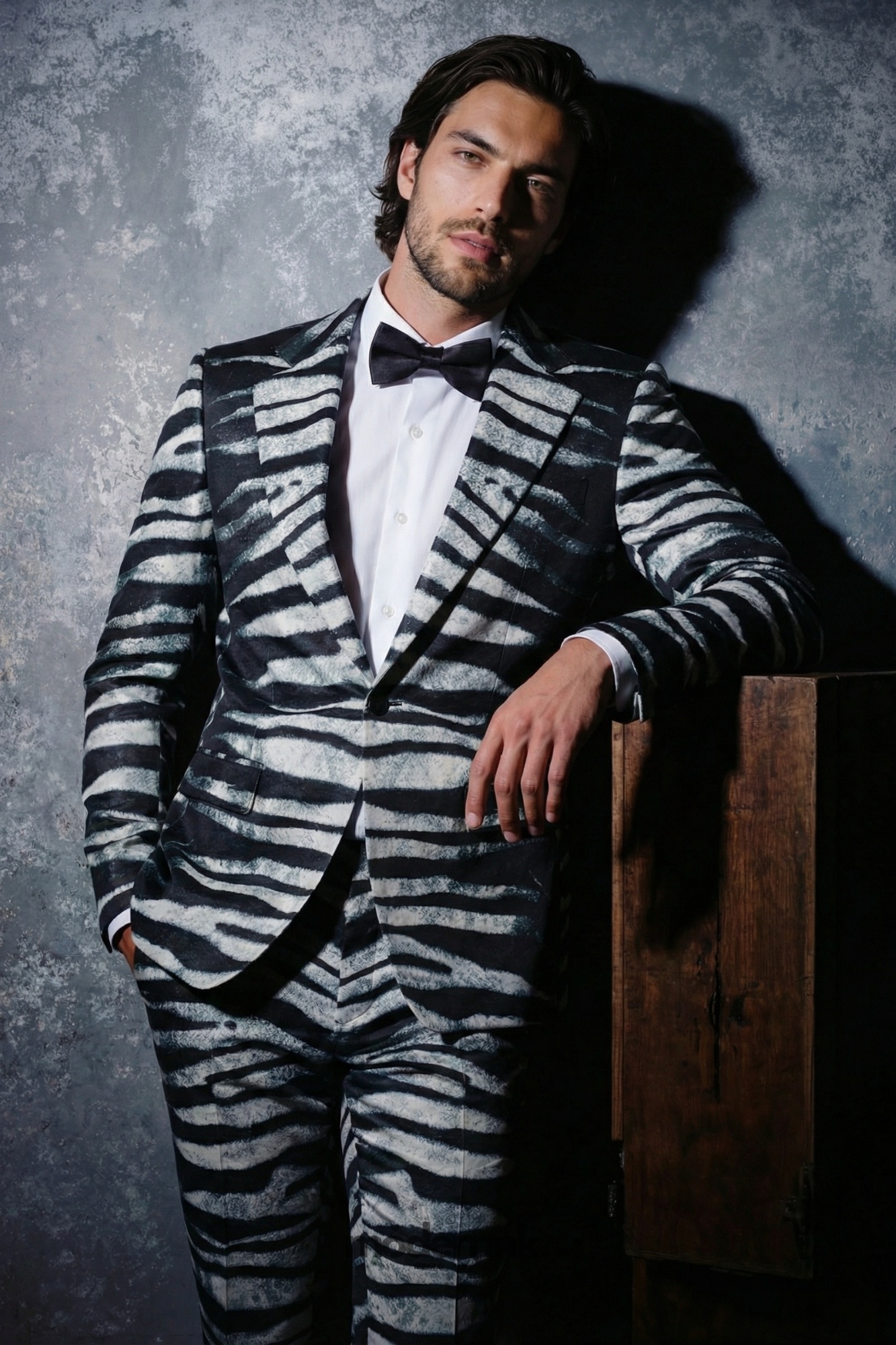 Showstopper Zebra Print Suit A0290