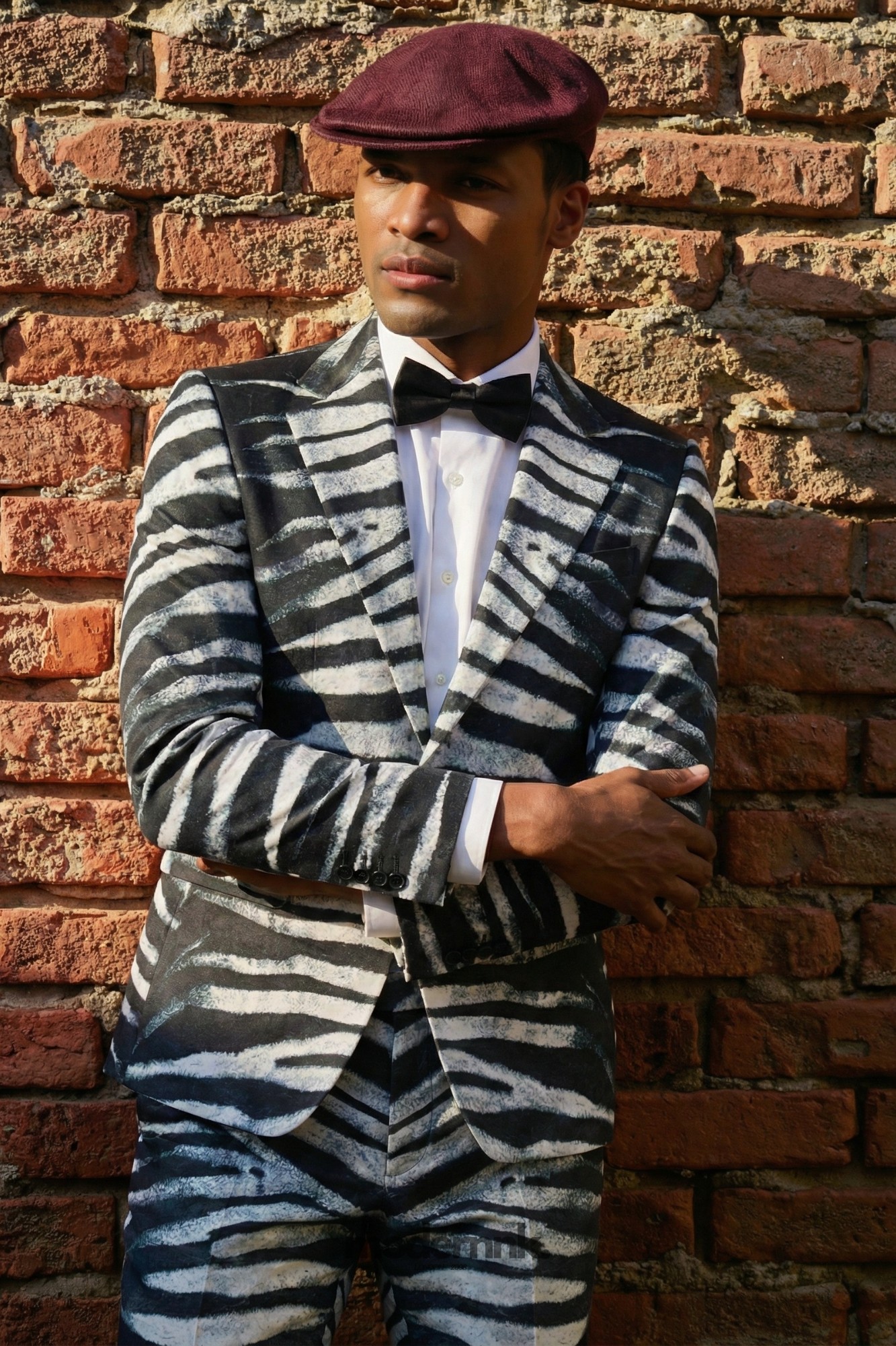 Showstopper Zebra Print Suit A0290