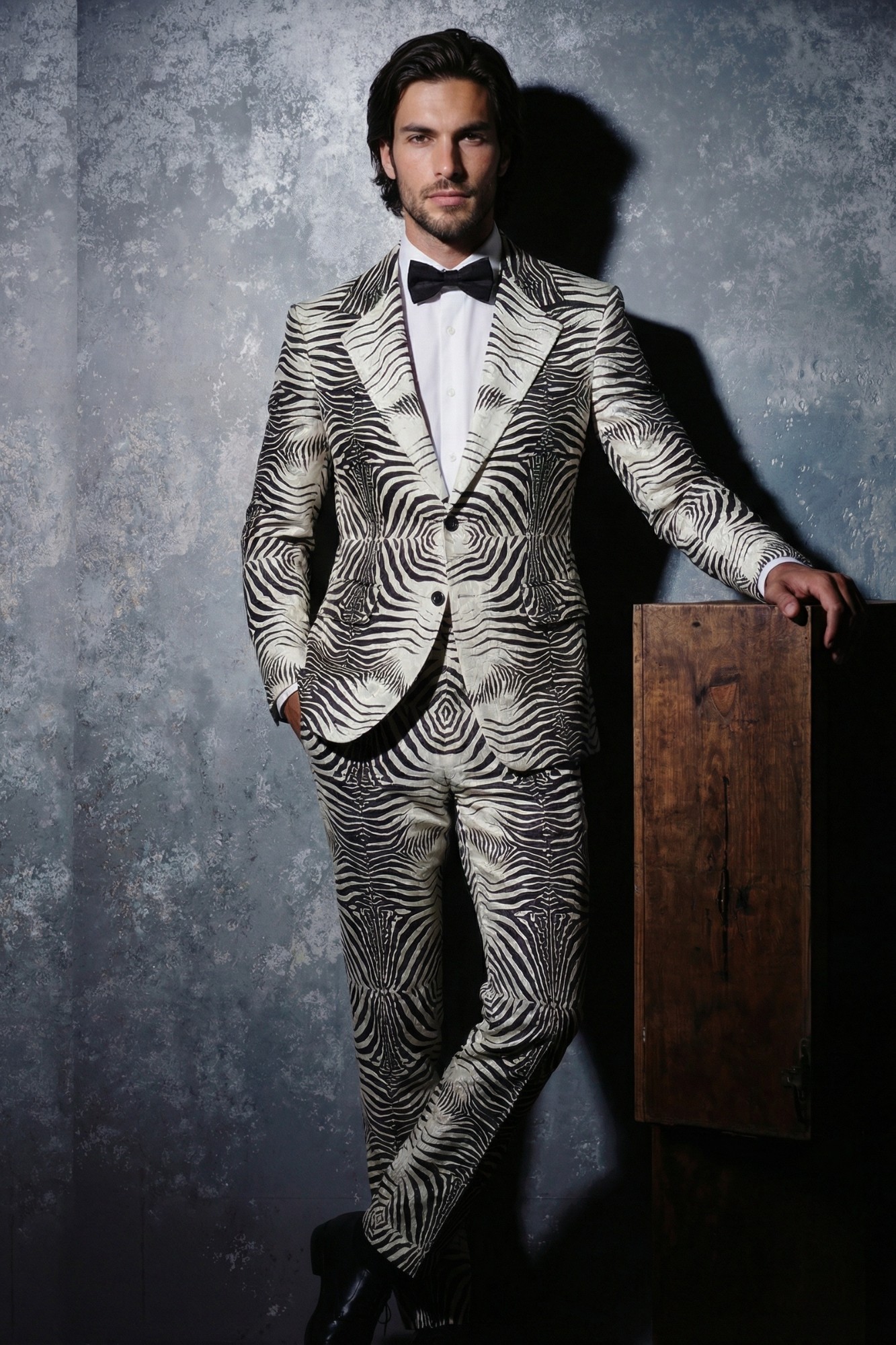 Showstopper Zebra Print Suit A0291