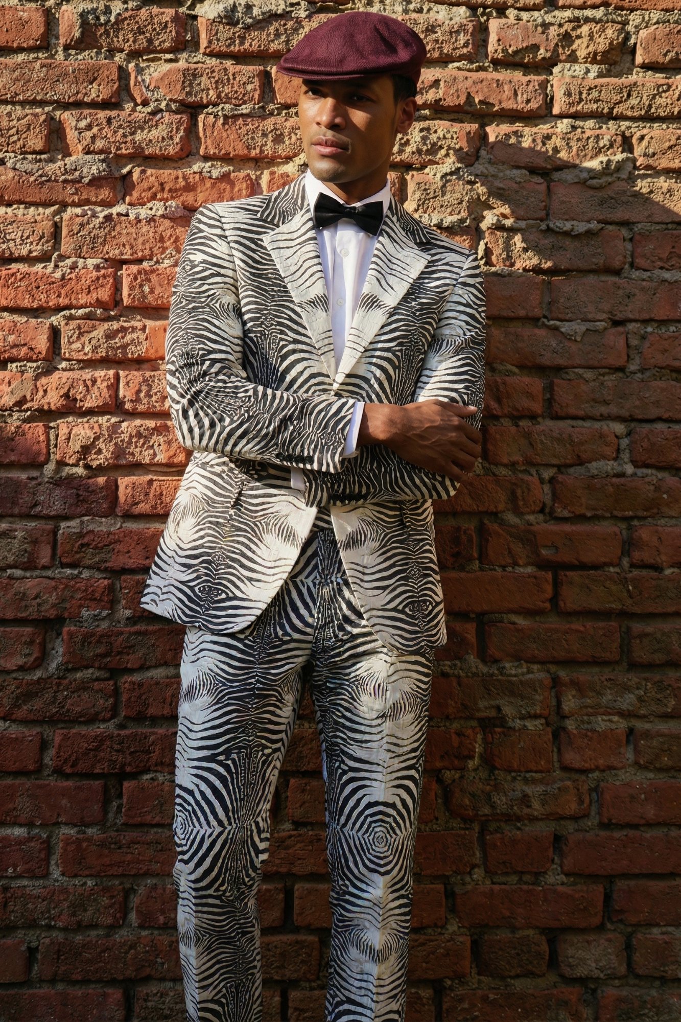 Showstopper Zebra Print Suit A0291