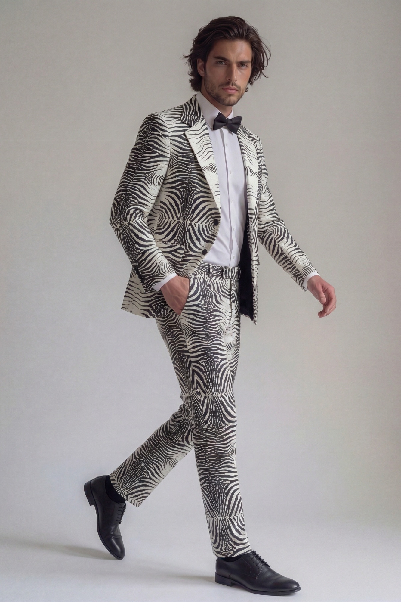 Showstopper Zebra Print Suit A0291