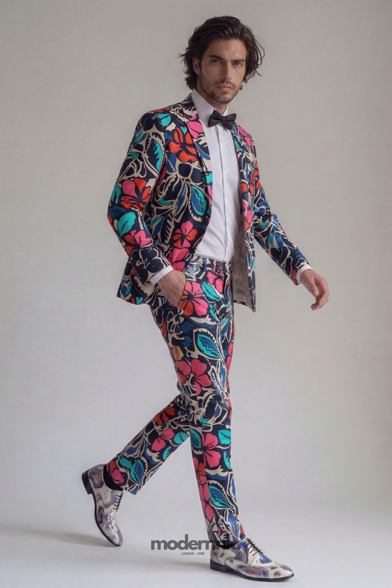 Vibrant Floral Suit A0298