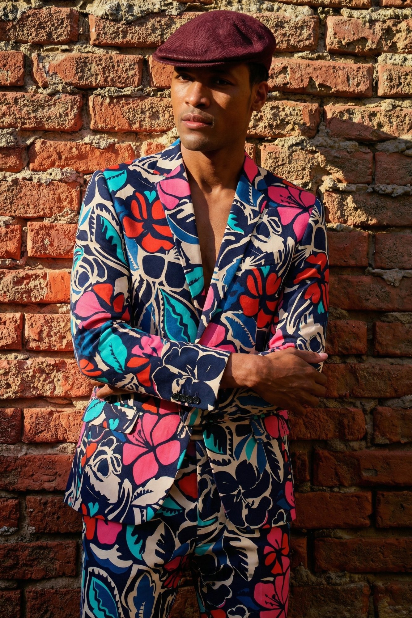 Vibrant Floral Suit A0298