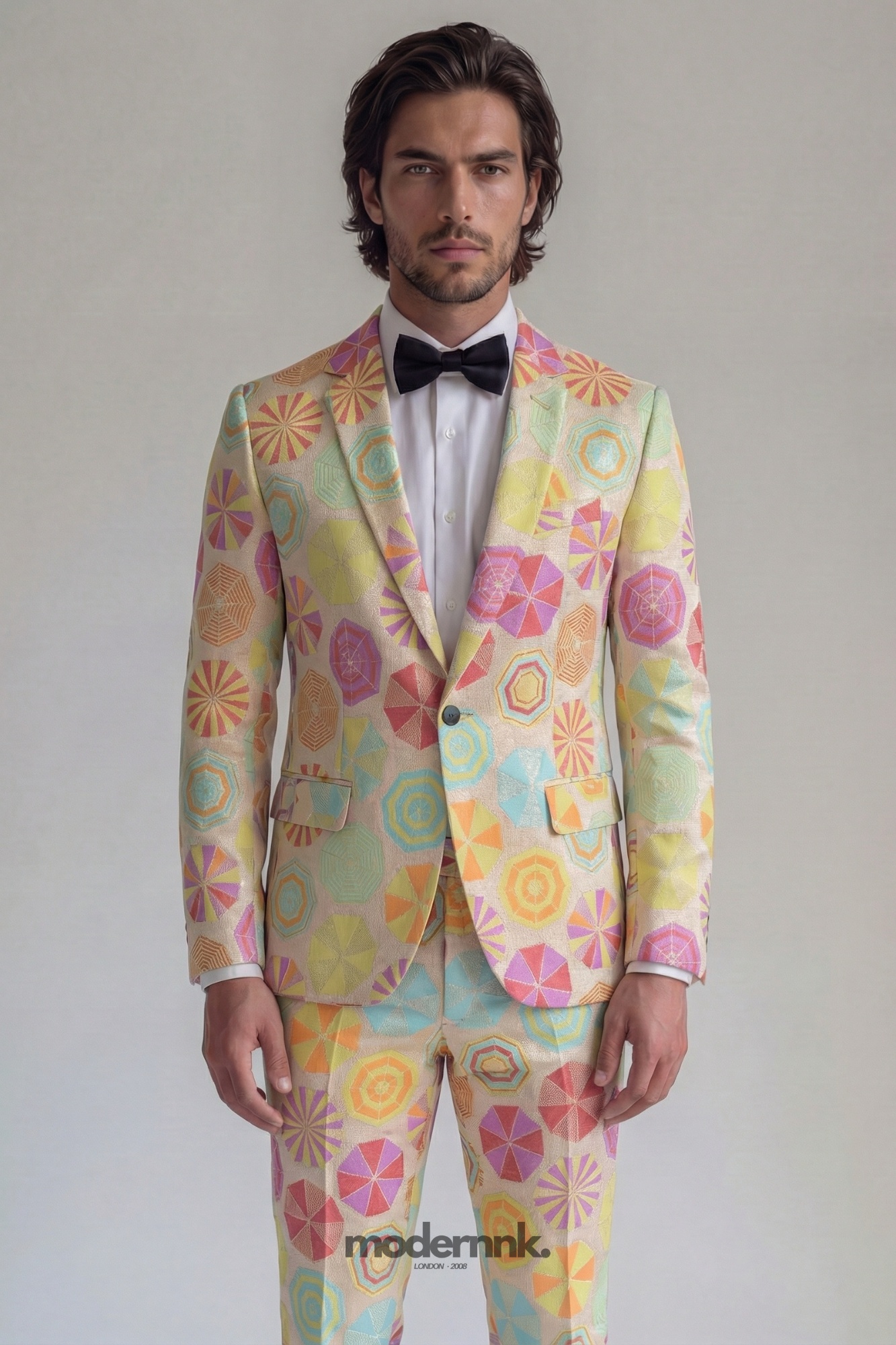 Vibrant Umbrella Print Suit A0300