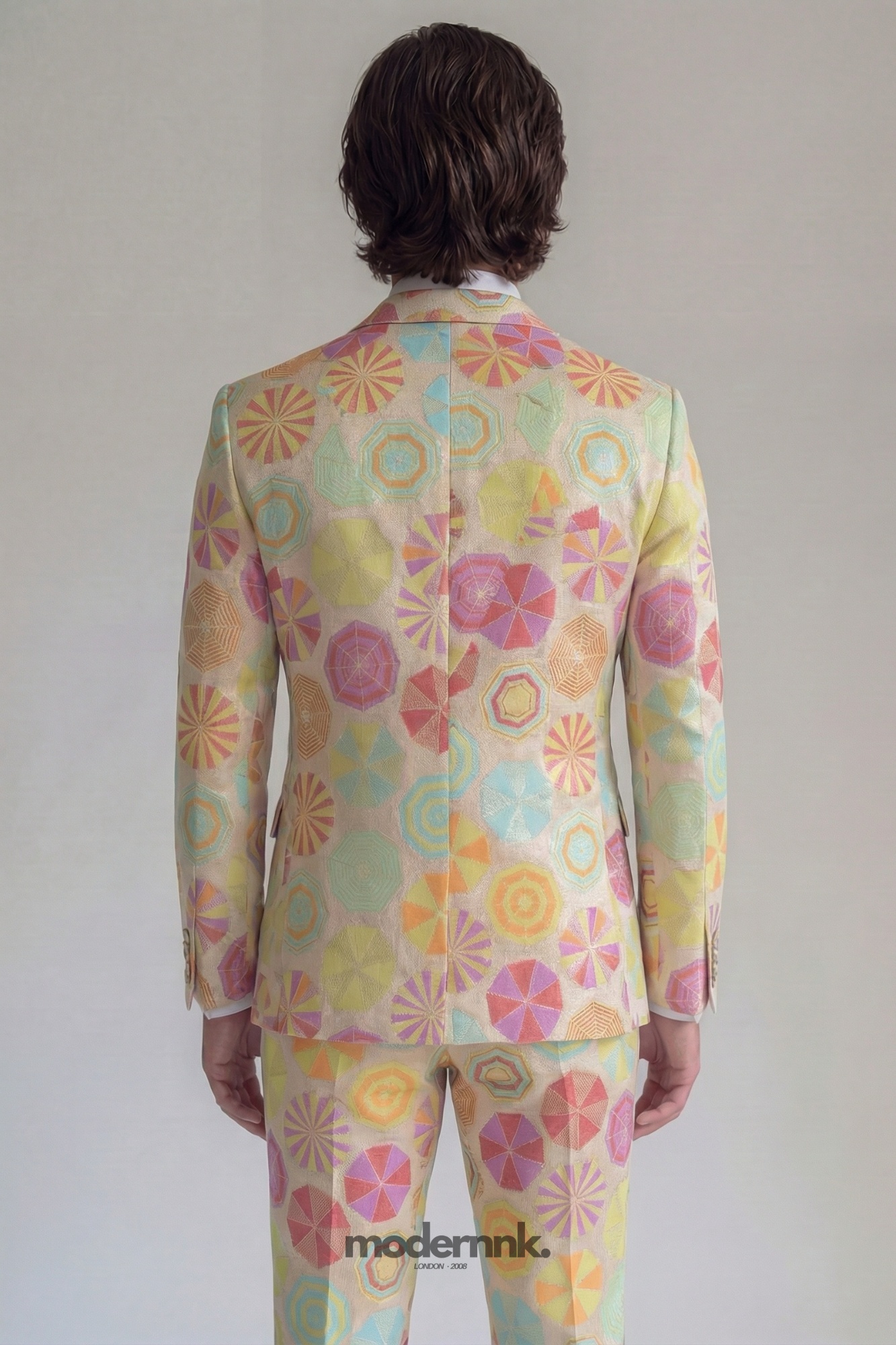 Vibrant Umbrella Print Suit A0300