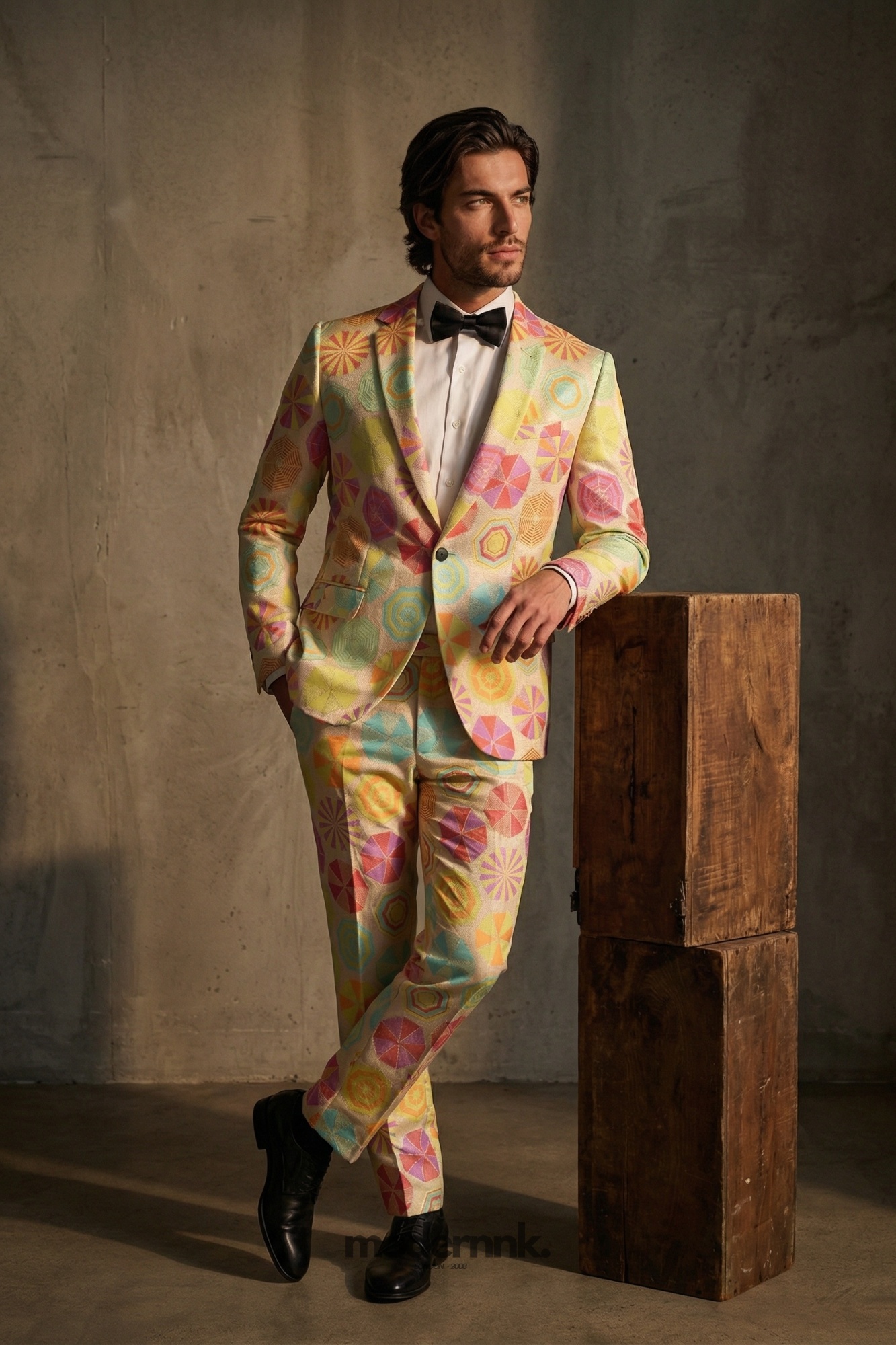 Vibrant Umbrella Print Suit A0300