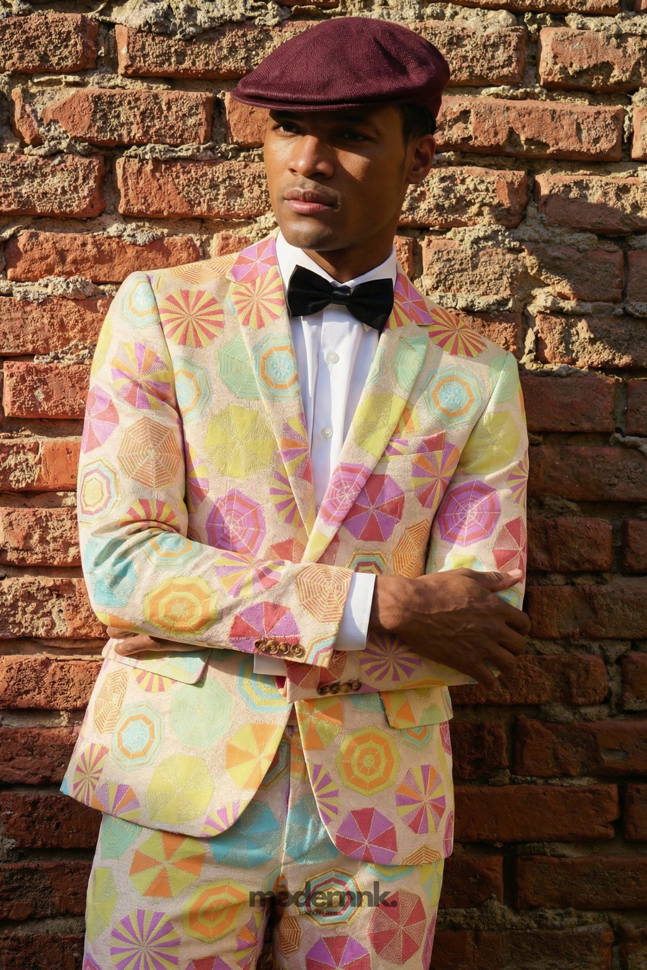 Vibrant Umbrella Print Suit A0300