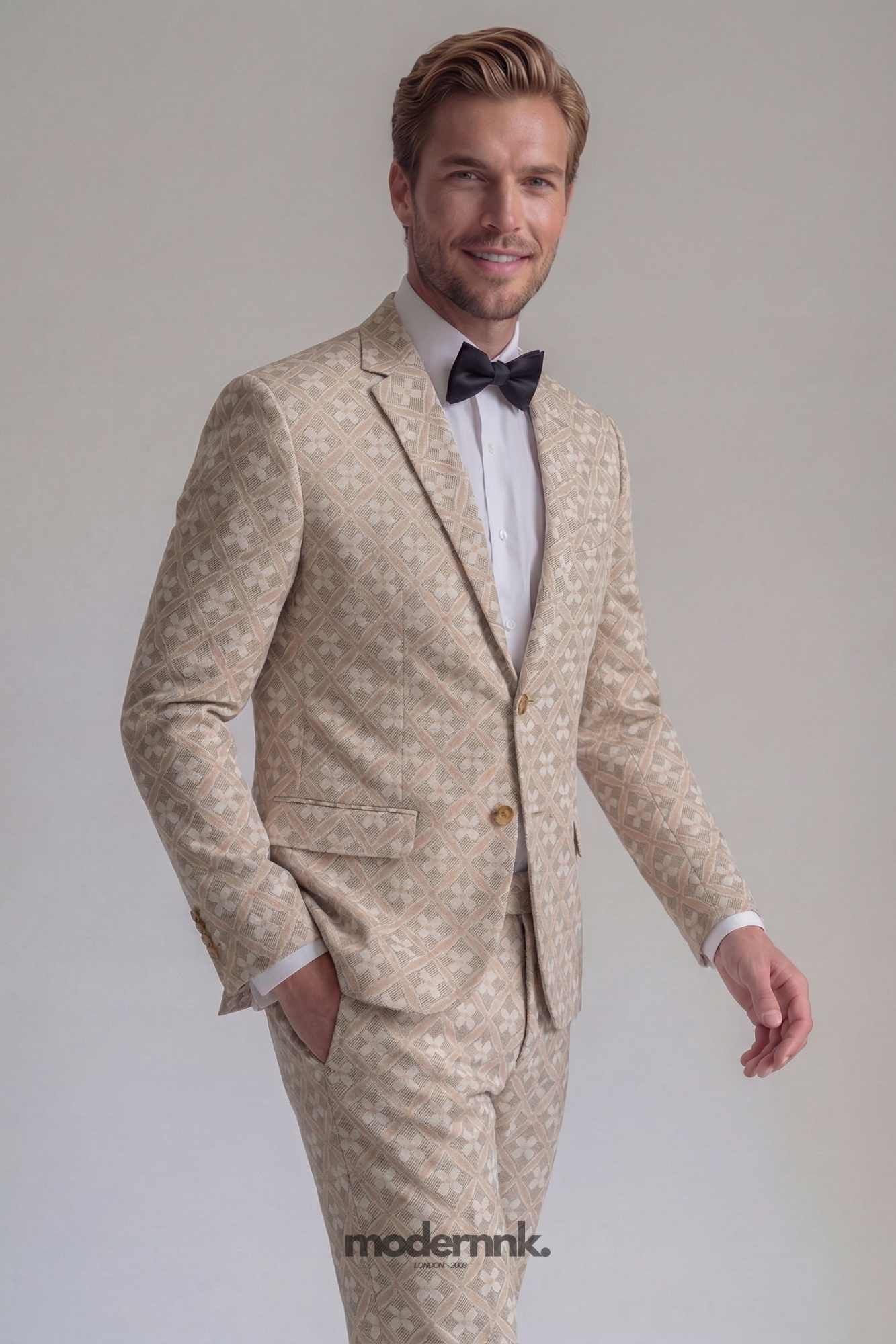 Gala Patterned Two-Piece Suit A0302