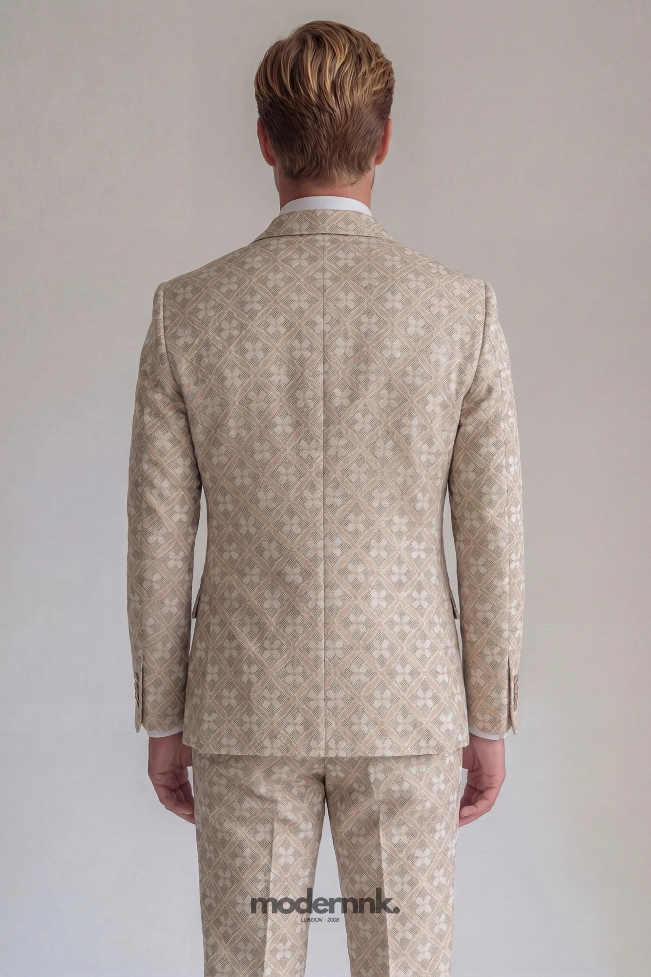 Gala Patterned Two-Piece Suit A0302