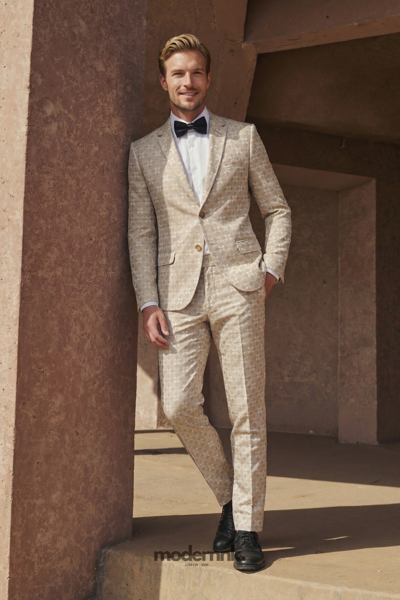 Gala Patterned Two-Piece Suit A0302