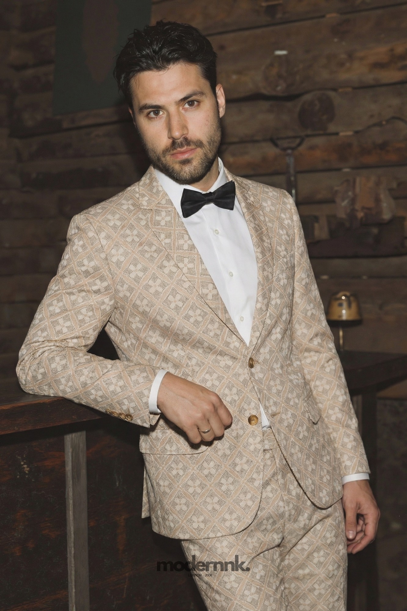 Gala Patterned Two-Piece Suit A0302